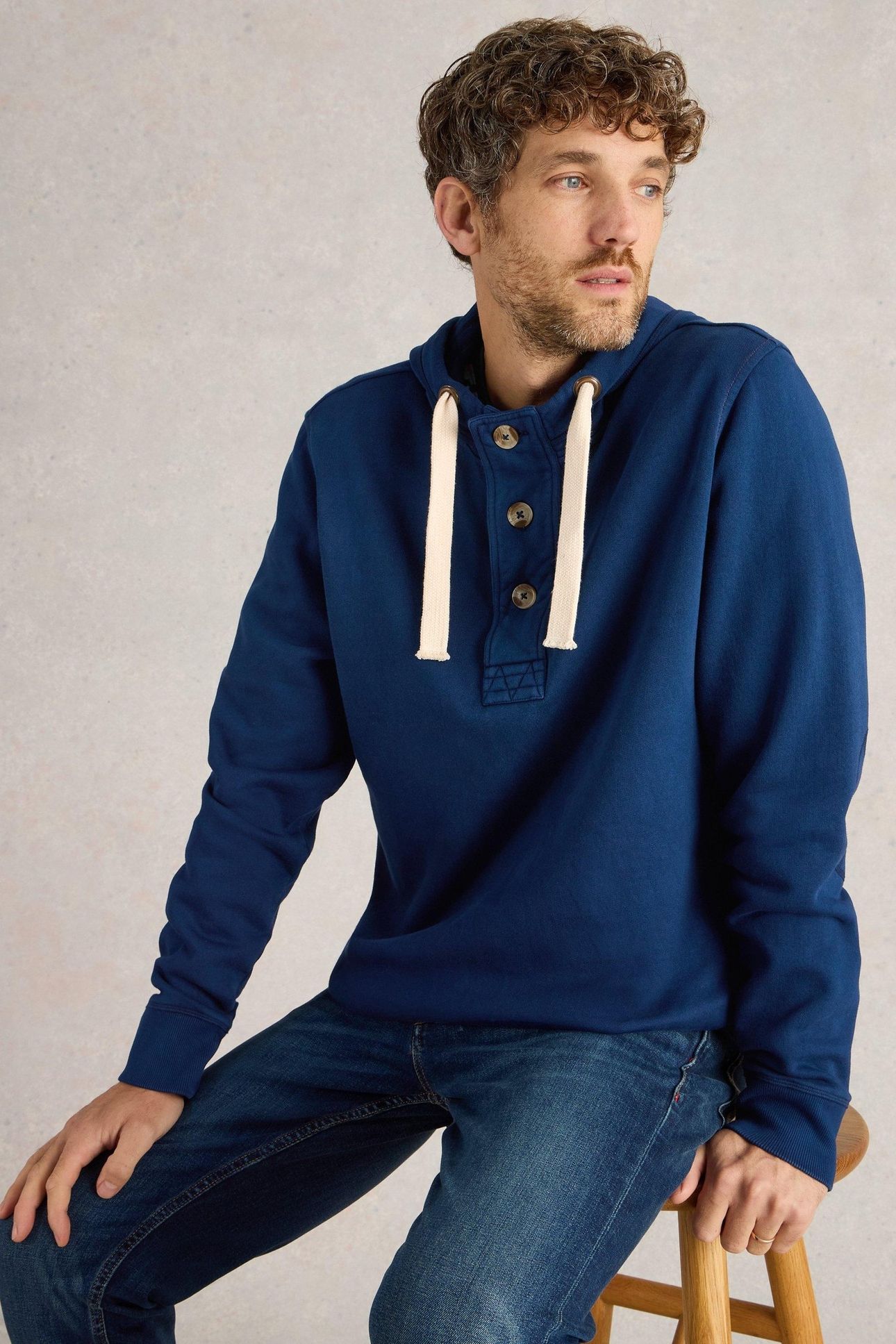 BRAMPTON OVERHEAD HOODIE MID BLUE 2