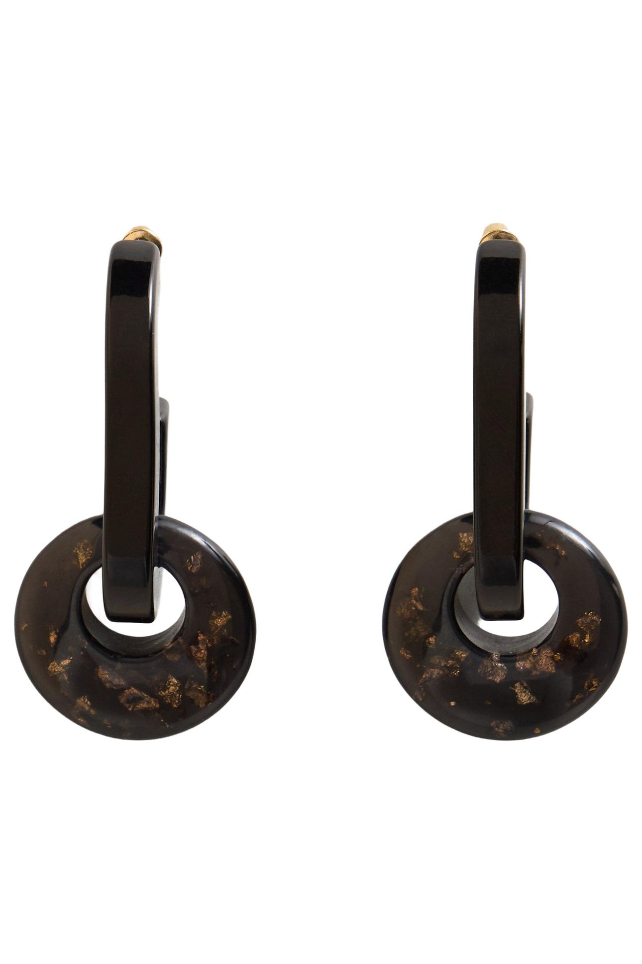 IVY RESIN CHAIN EARRING BLACK MULTI 2