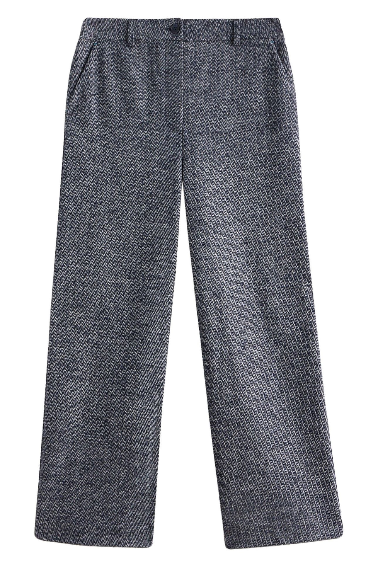 BELLE TWEEDY WIDE LEG TROUSER NAVY MULTI 4