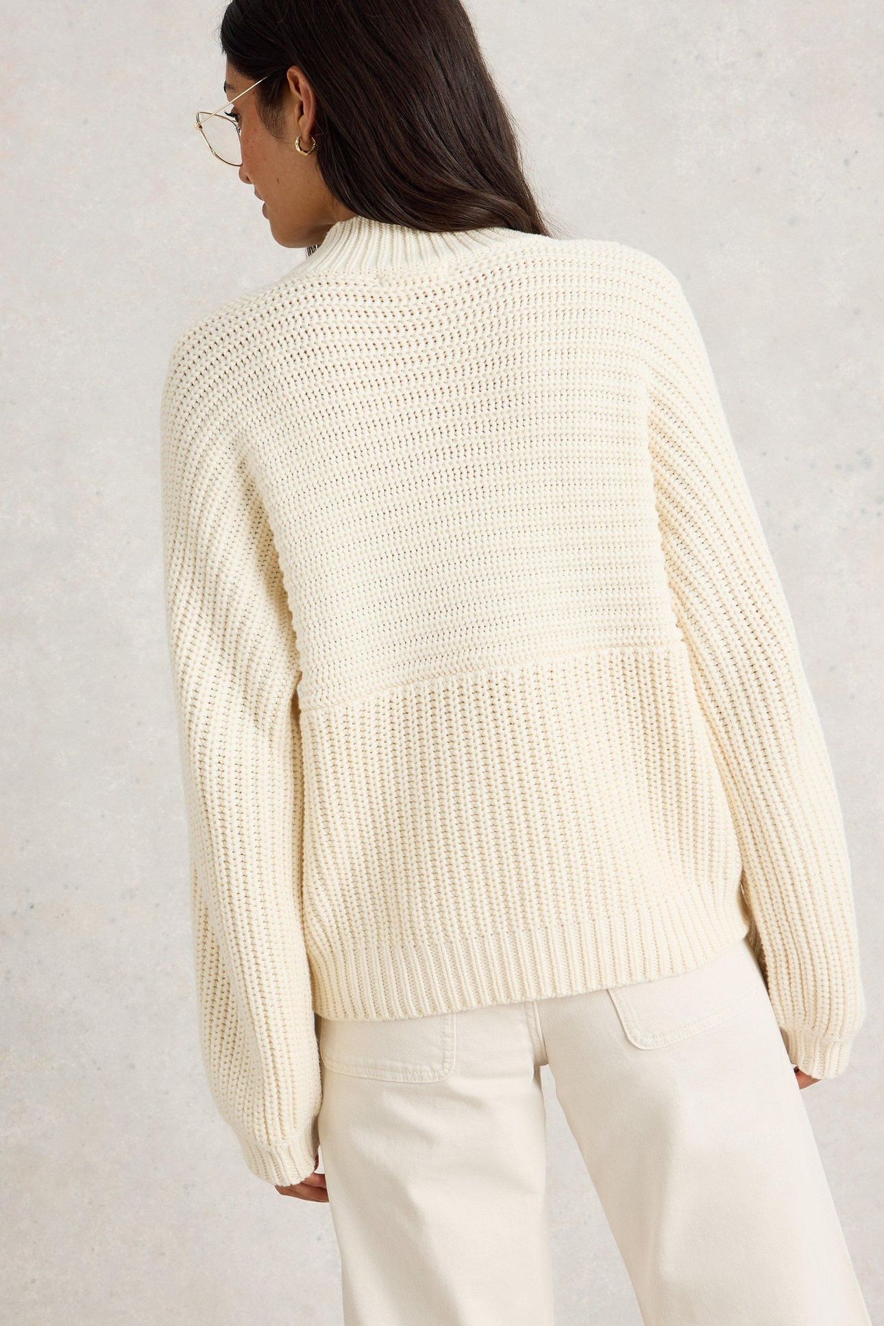 MARLEY MIX COTTON JUMPER PALE IVORY 3