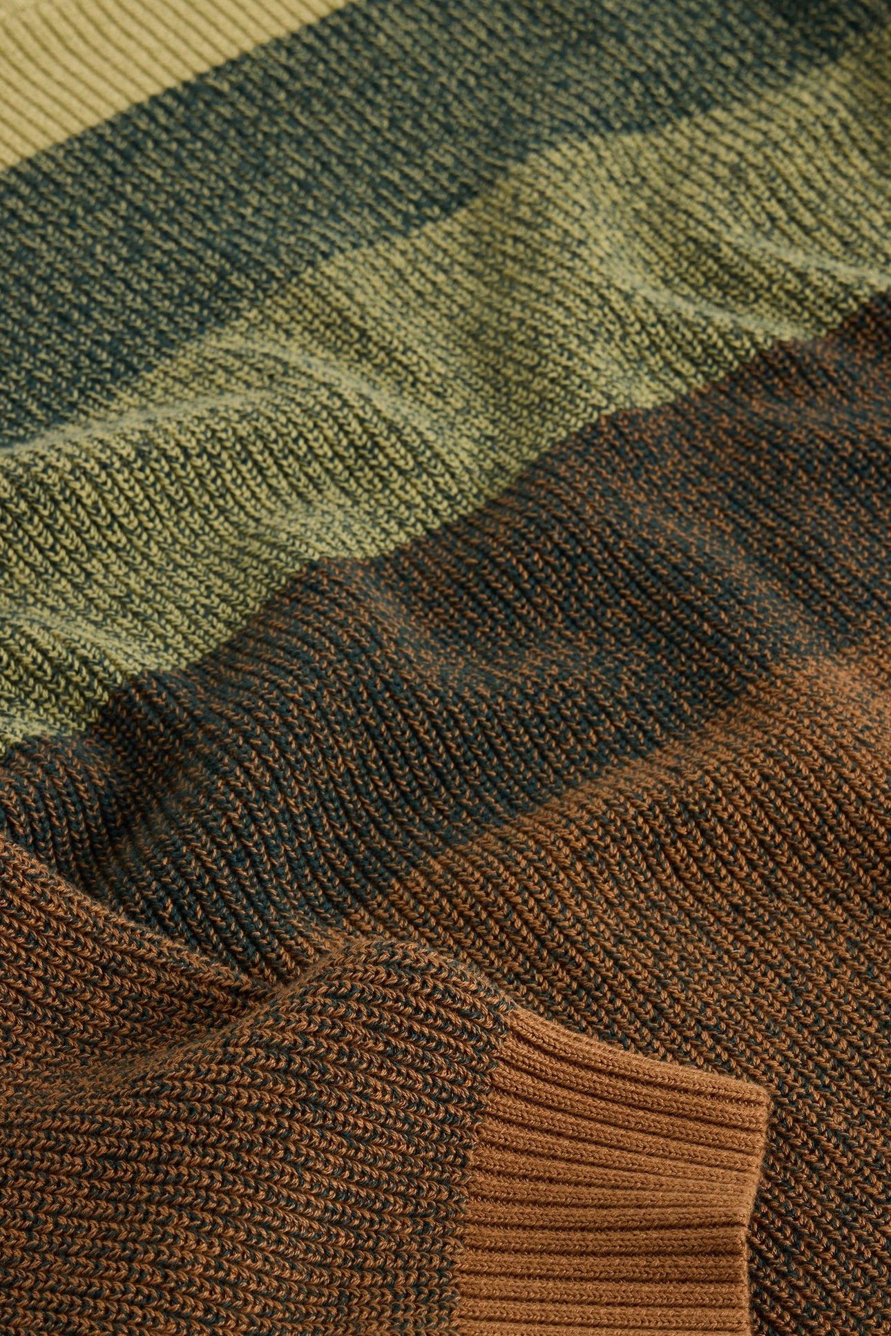 TWISTED COLOURBLOCK CREW GREEN MULTI 4