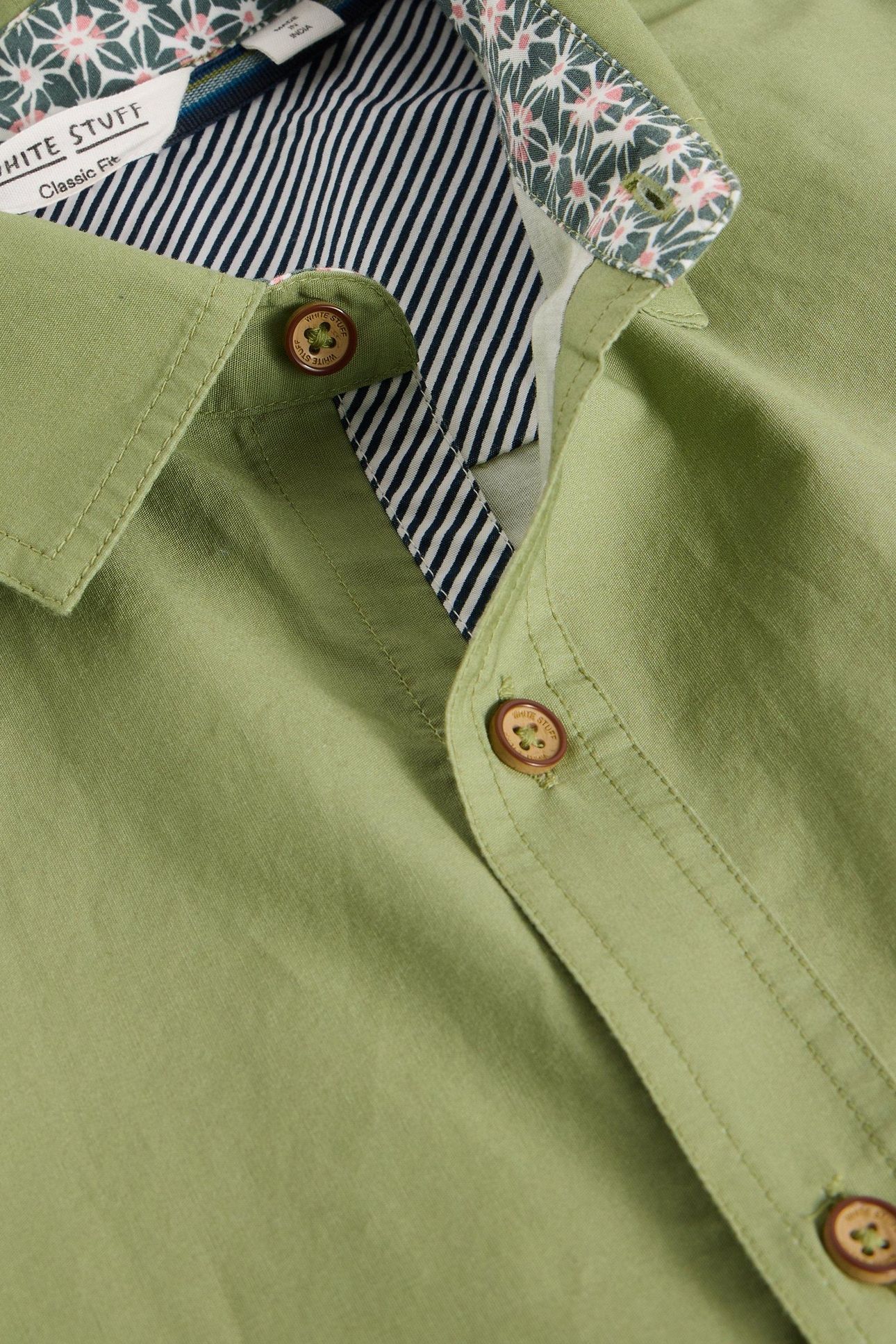 FLORAL BORDER SS PRINTED SHIRT GREEN PRINT 5