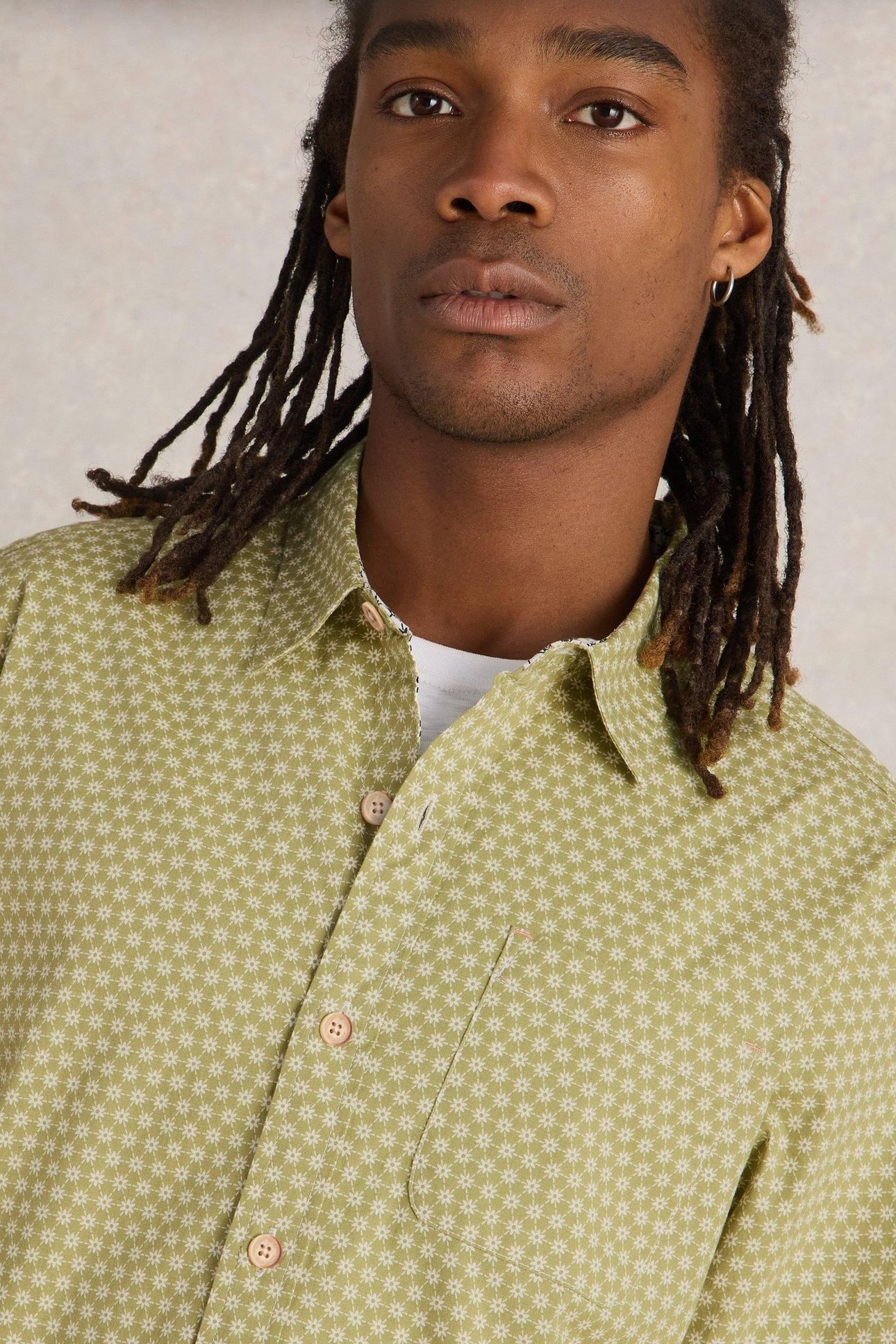 MINI FLOWER PRINTED SHIRT GREEN PRINT 5