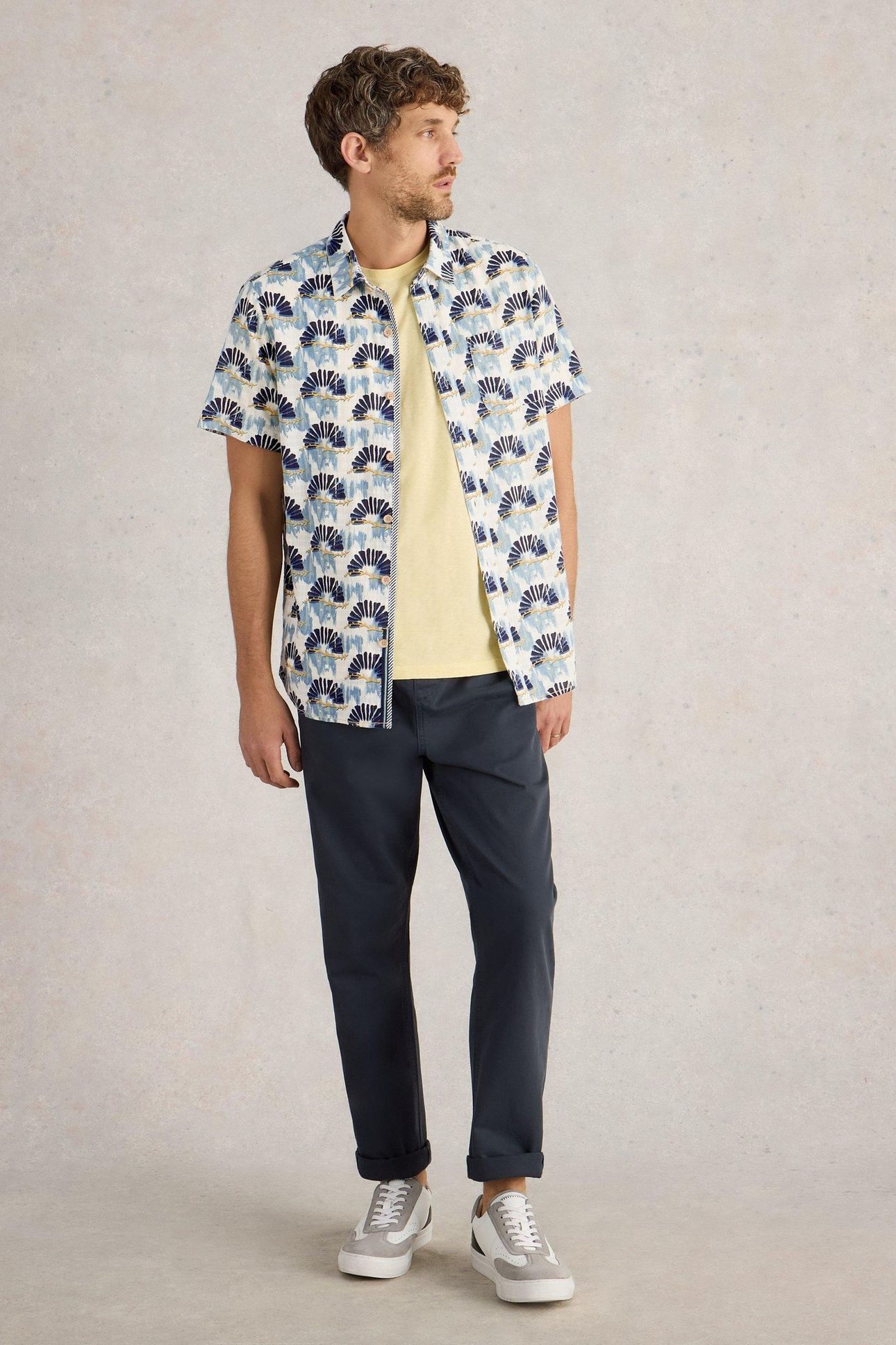 FAN SS PRINTED SHIRT BLUE PRINT 2