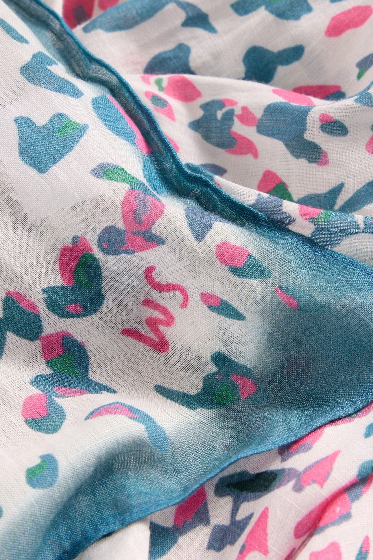 FIREWORK PRINT SCARF IVORY MULTI 3