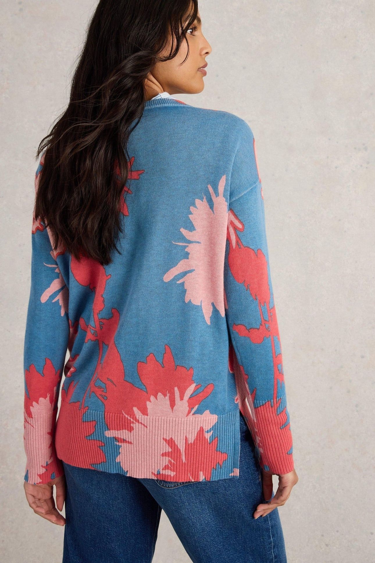 OLIVE FLORAL JUMPER BLUE PRINT 3