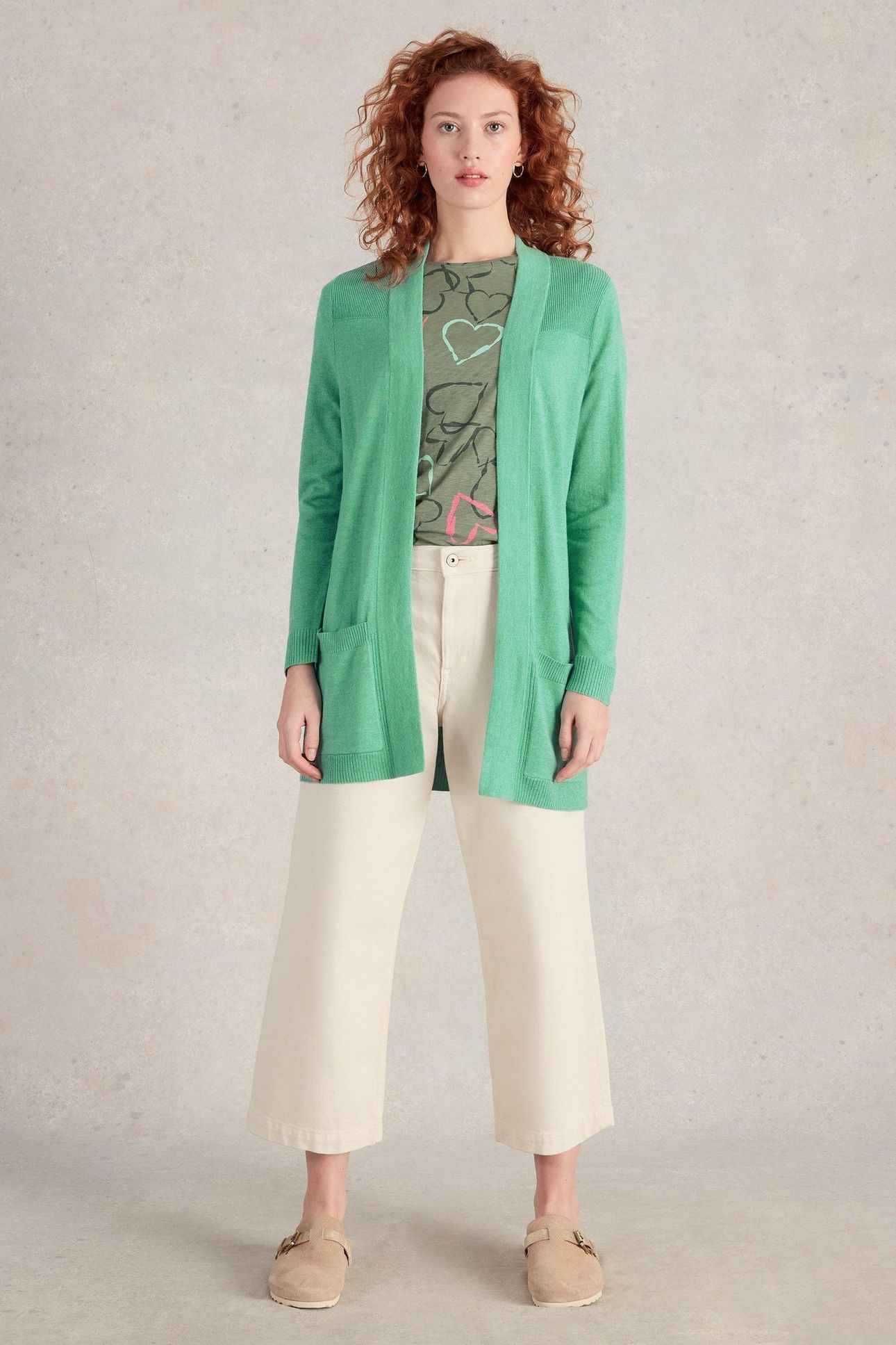 TANYA LONGLINE CARDI MID TEAL 1