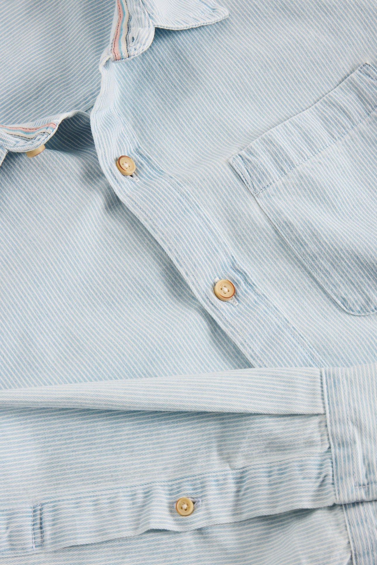 FINE STRIPE LS SHIRT BLUE MULTI 5
