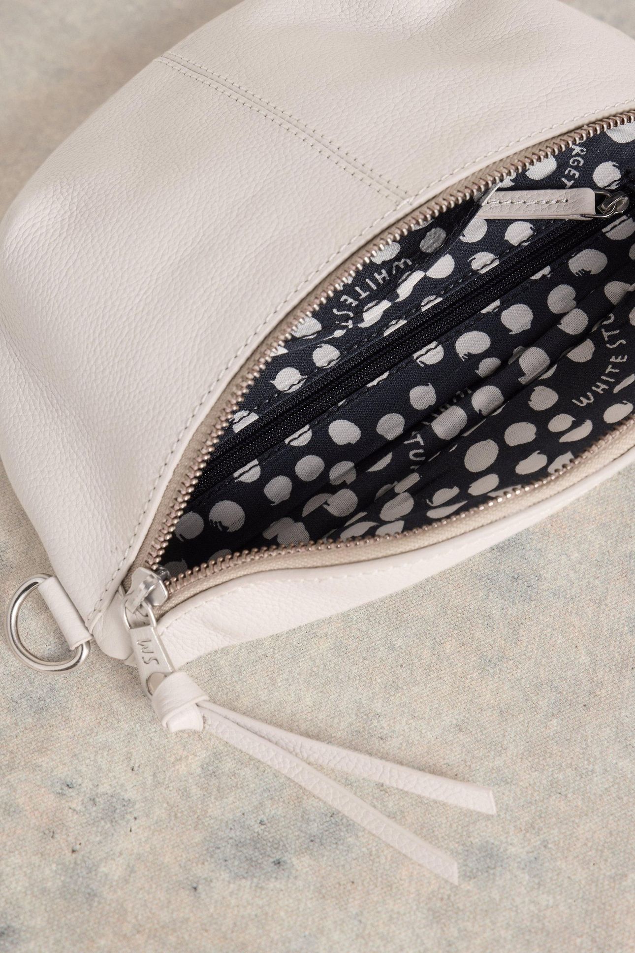 MINI SEBBY LEATHER SLING BAG PALE IVORY 4
