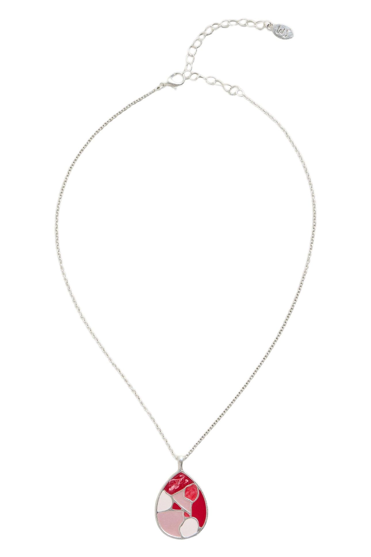 MOSAIC TILE DROP NECKLACE PINK MULTI 1