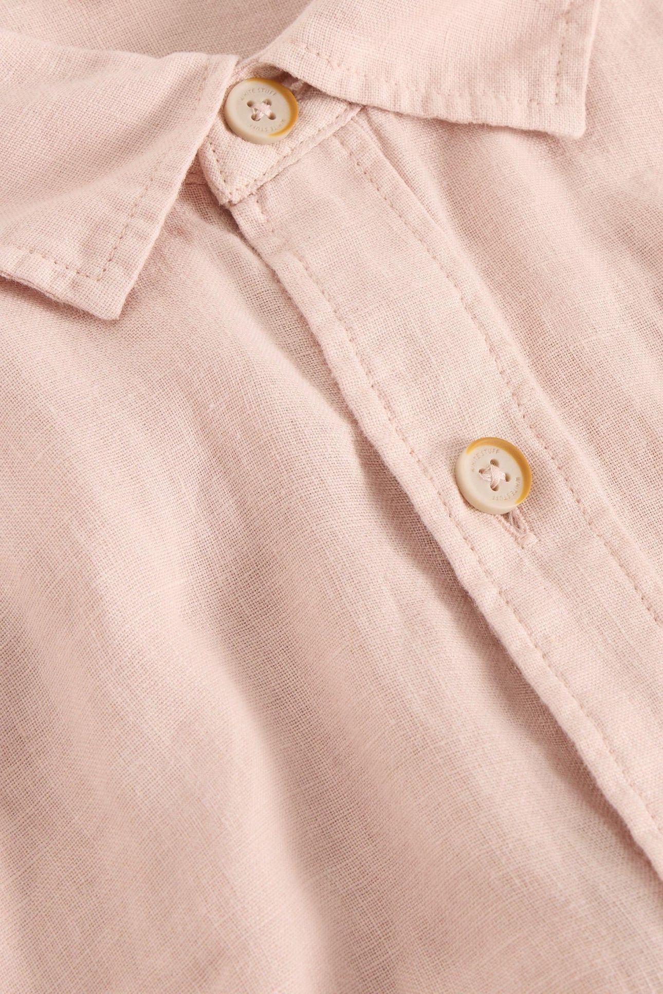 KESWICK SS LINEN SHIRT LIGHT PINK 4