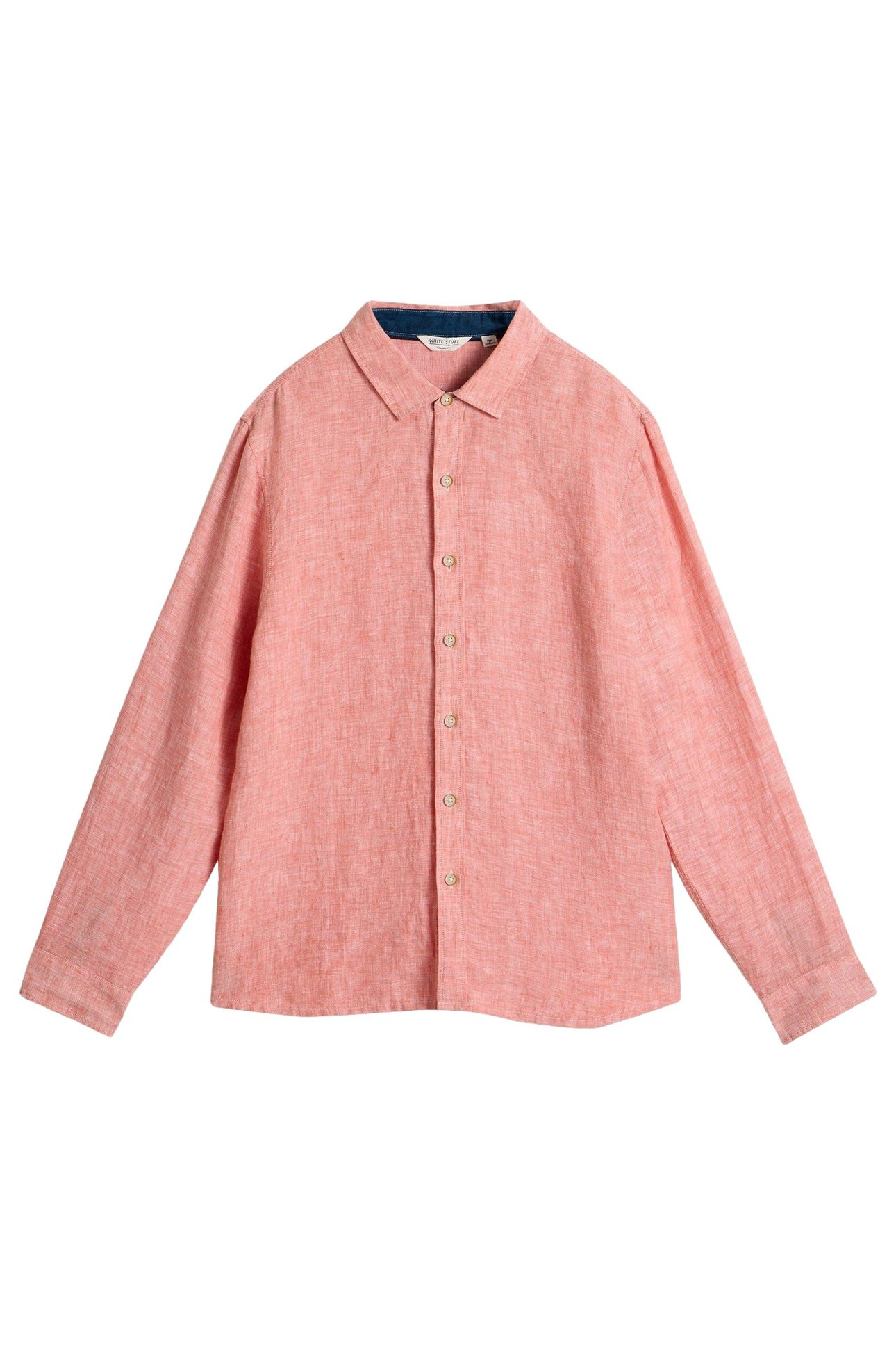 KESWICK LS LINEN SHIRT MID PINK 4