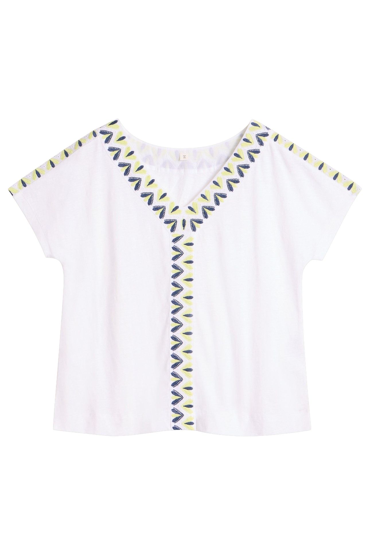 NEVA EMBROIDERED TOP WHITE MULTI 4