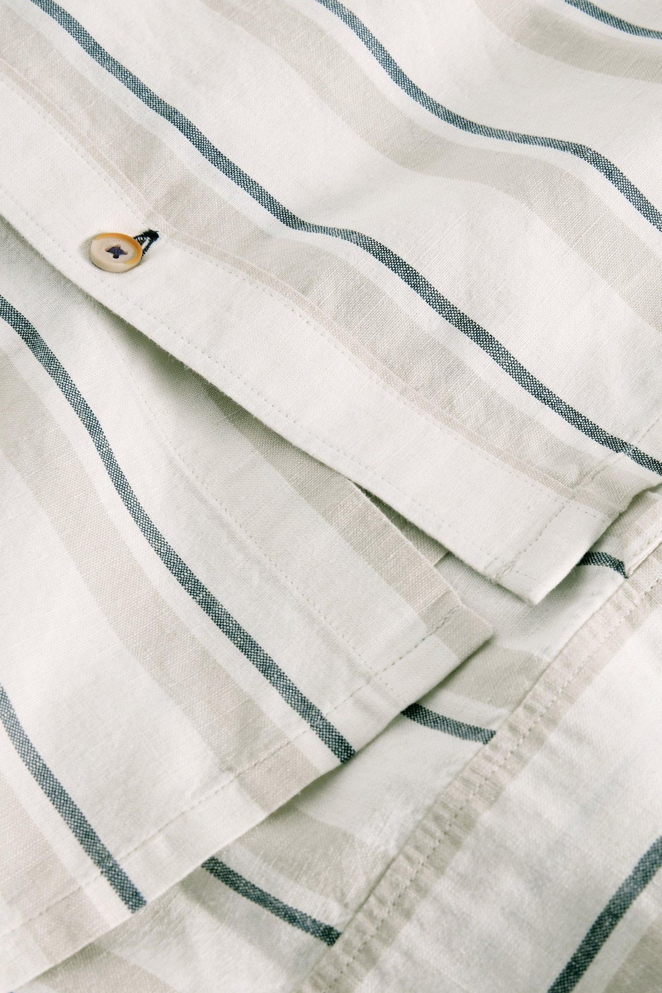 KESWICK SS STRIPE LINEN SHIRT NATURAL MULTI 4