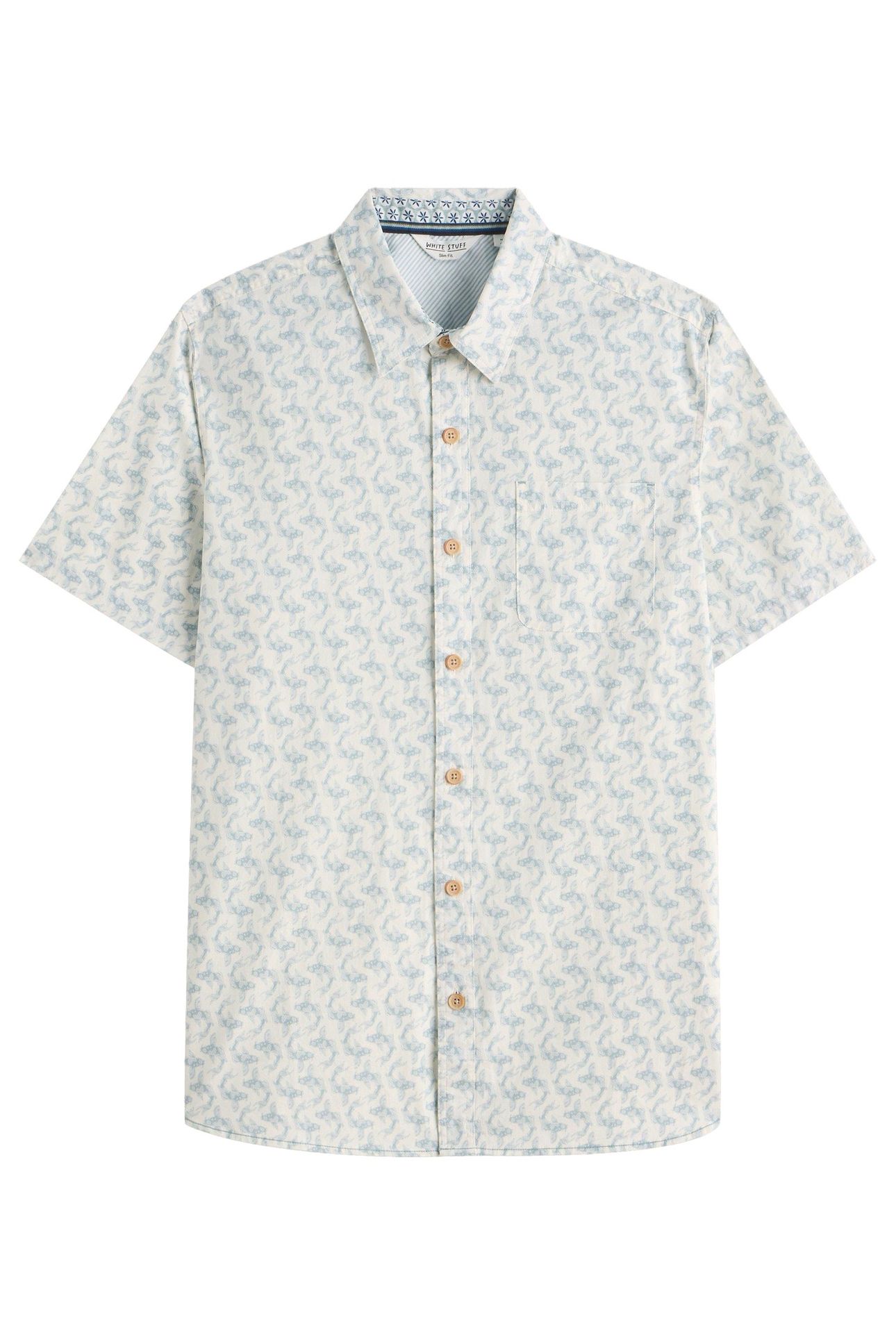 SALCOMBE KOI PRINTED SHIRT WHITE PRINT 3