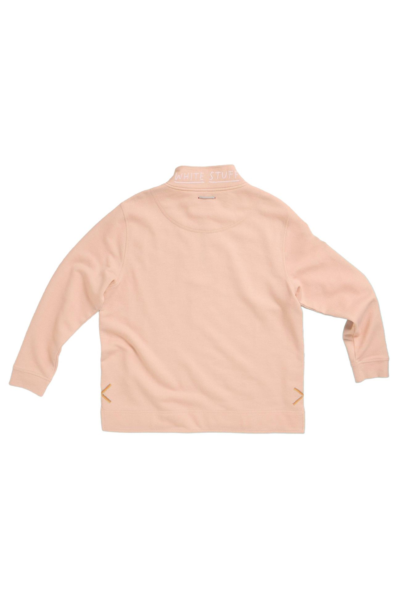 PLAIN HALF ZIP SWEAT LIGHT PINK 3