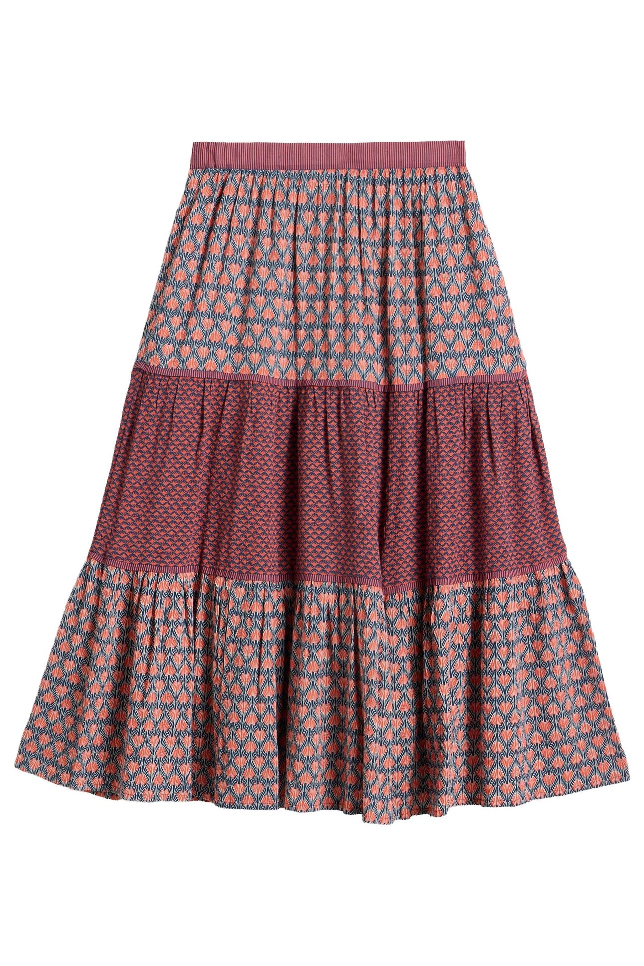 MABEL MIXED PRINT SKIRT NAVY MULTI 3