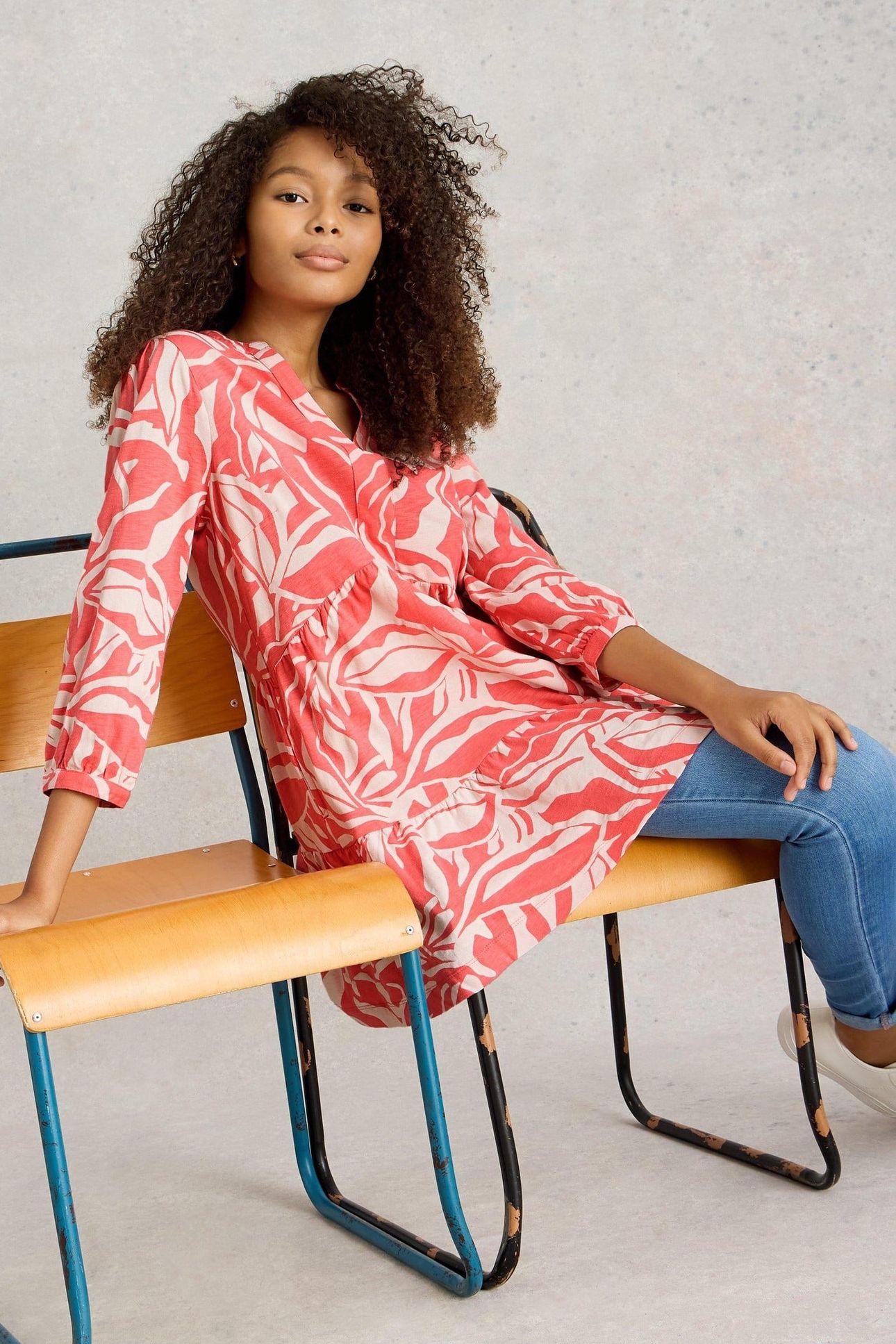 MARTA TUNIC CORAL PRINT 6