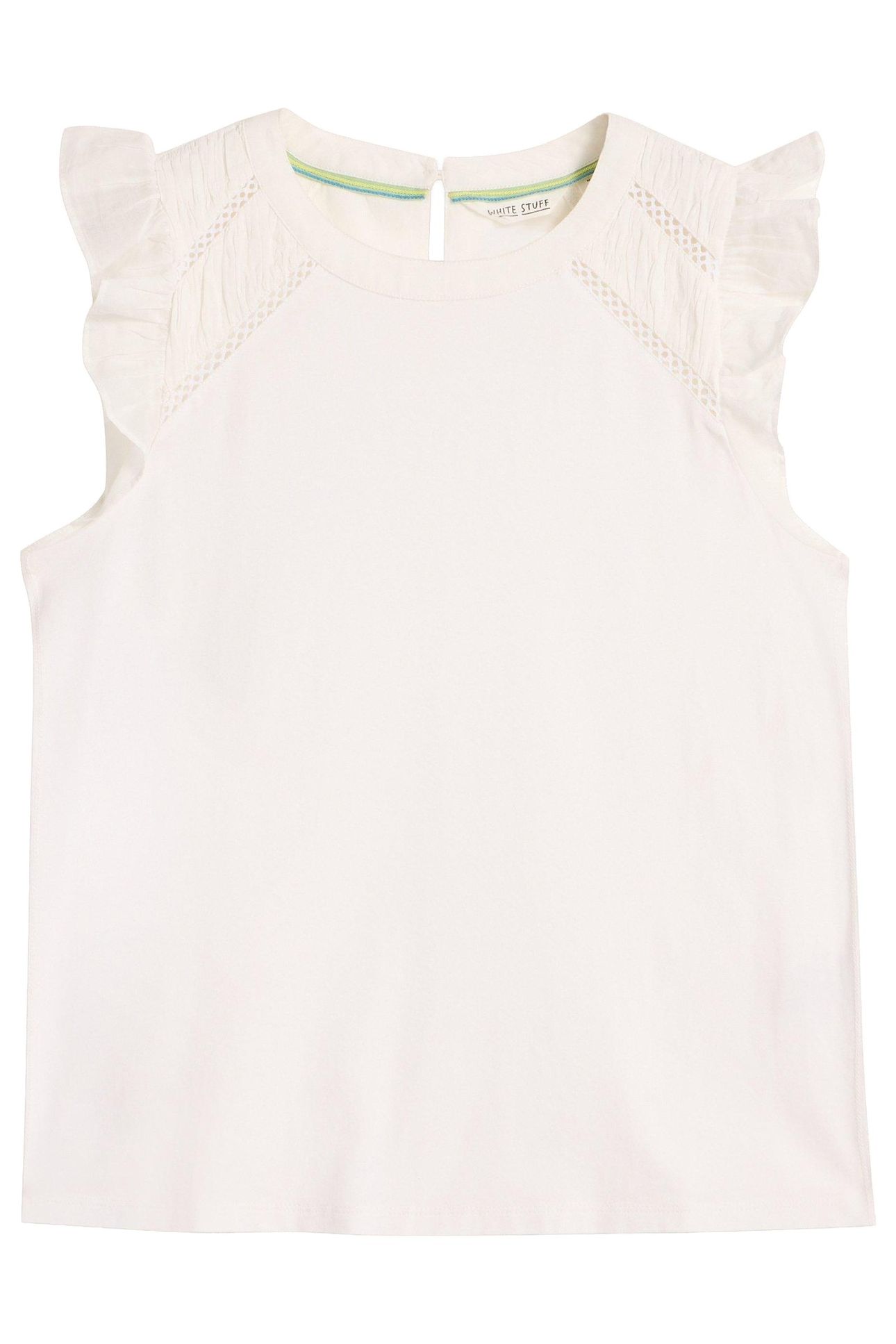 PAIGE FRILL MIX TOP BRILLIANT WHITE 4