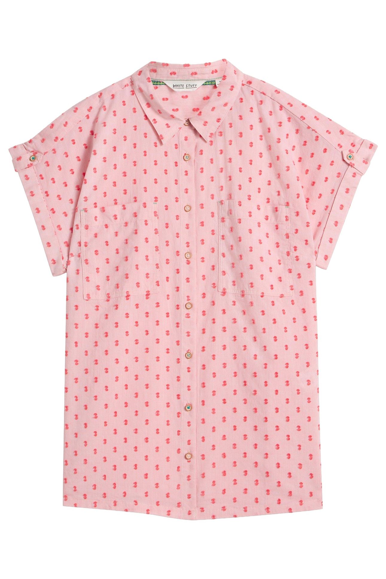 ELLIE ORGANIC COTTON SHIRT PINK MULTI 4