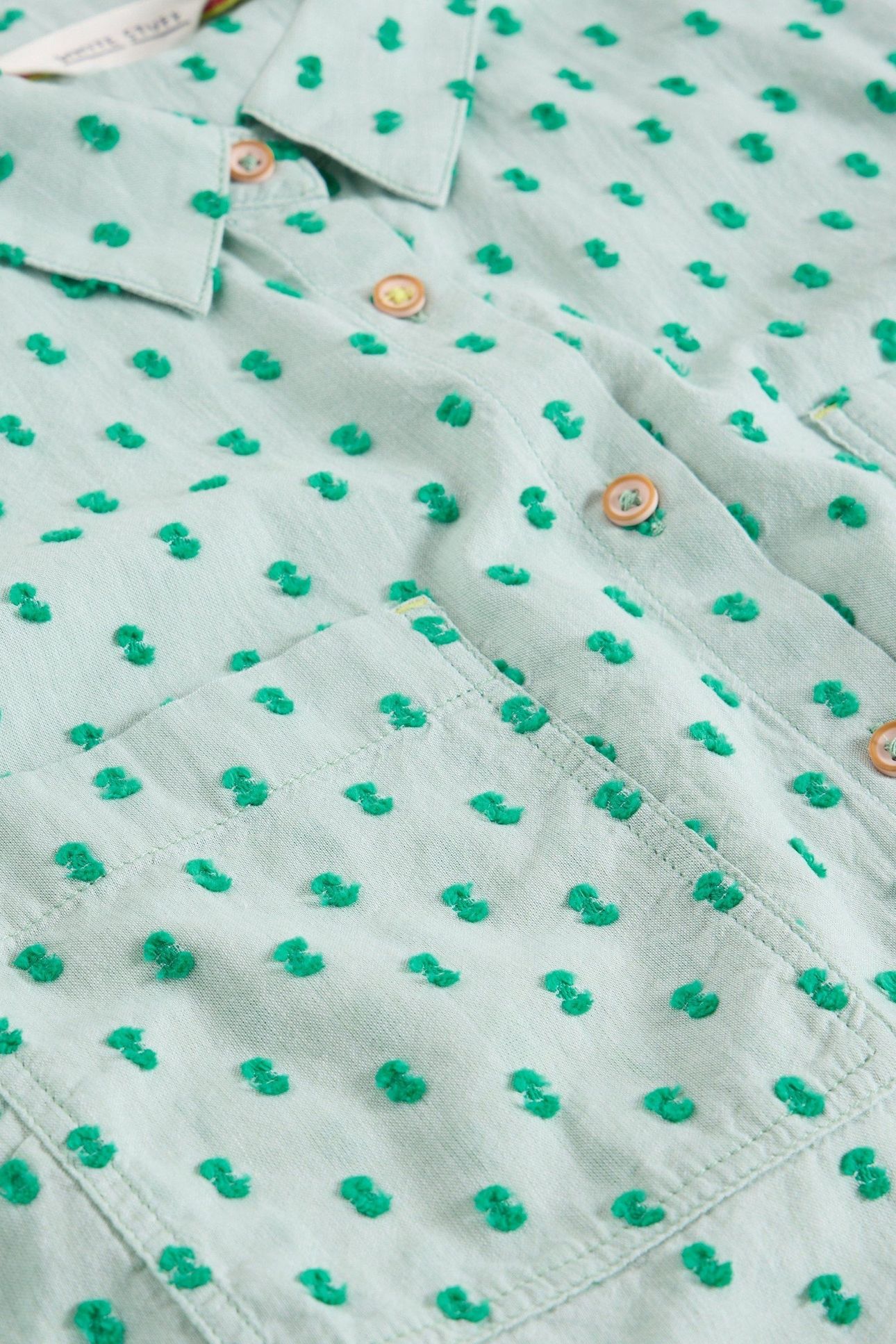 ELLIE ORGANIC COTTON SHIRT GREEN MULTI 5