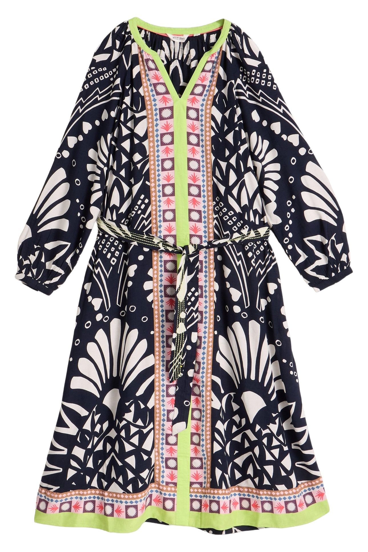 LIV MIDI DRESS NAVY MULTI 5