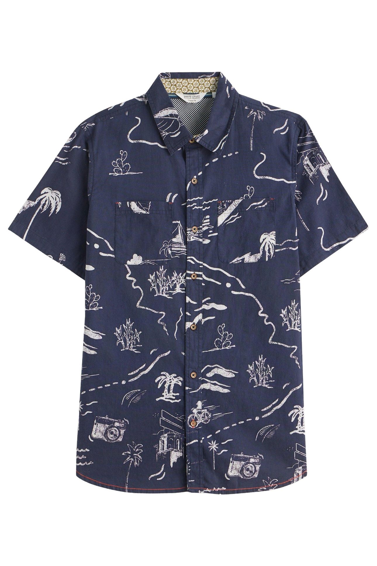 MAP SS PRINTED SHIRT NAVY PRINT 4