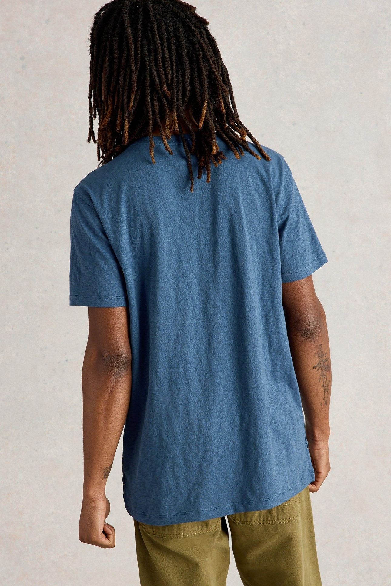 THREE FISHES GRAPHIC TEE BLUE PRINT 3