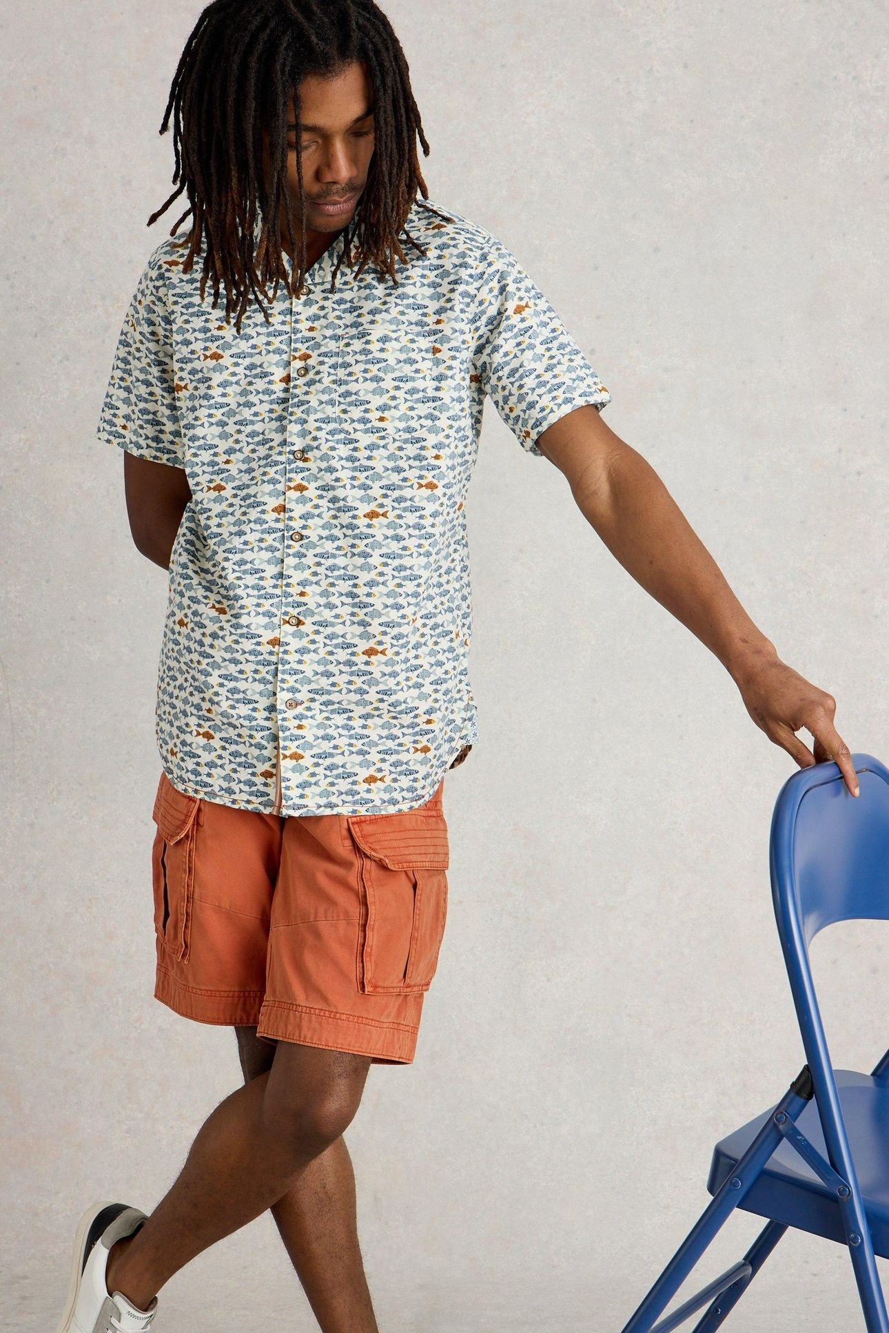HAYLE FISH PRINTED SHIRT WHITE PRINT 6