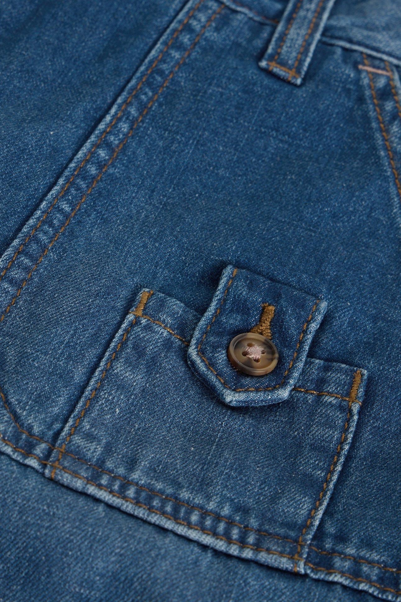 MOLLIE COMBAT DENIM SHORTS DARK DENIM 4