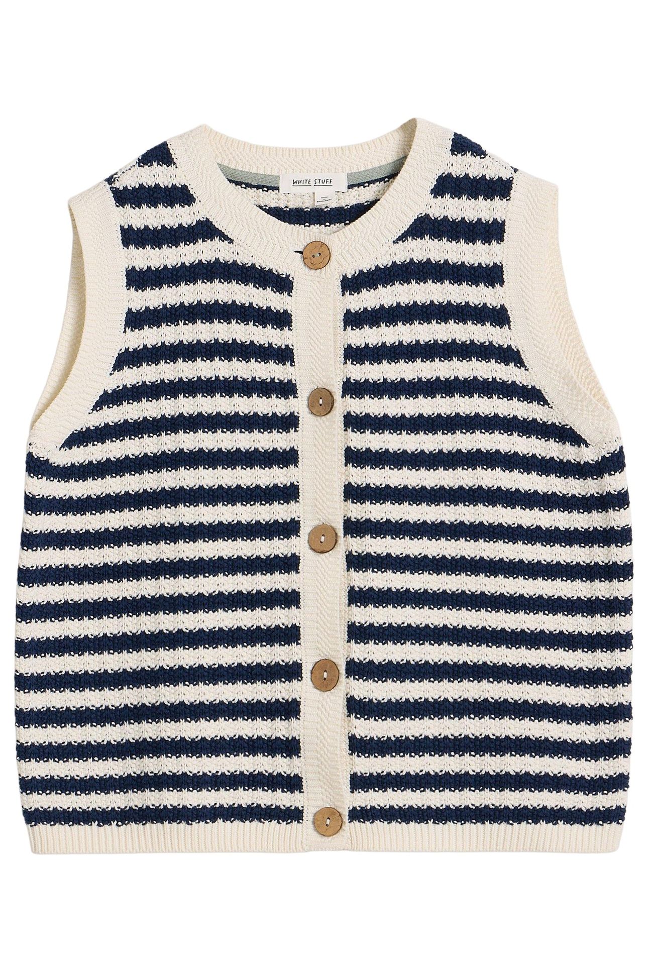 SIENNA STRIPE BUTTON TANK NAVY MULTI 3