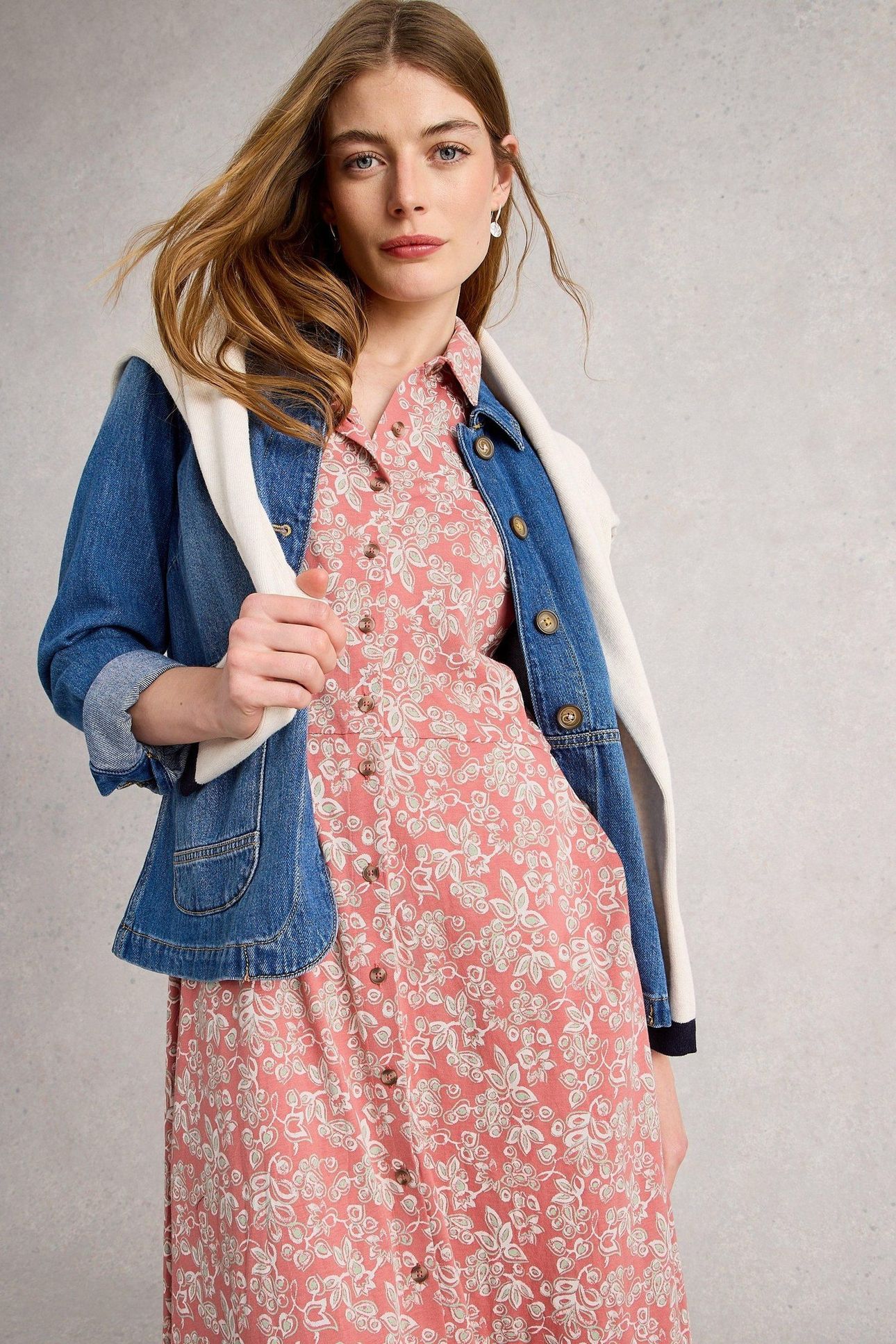 RUA JERSEY SHIRT DRESS PINK MULTI 2