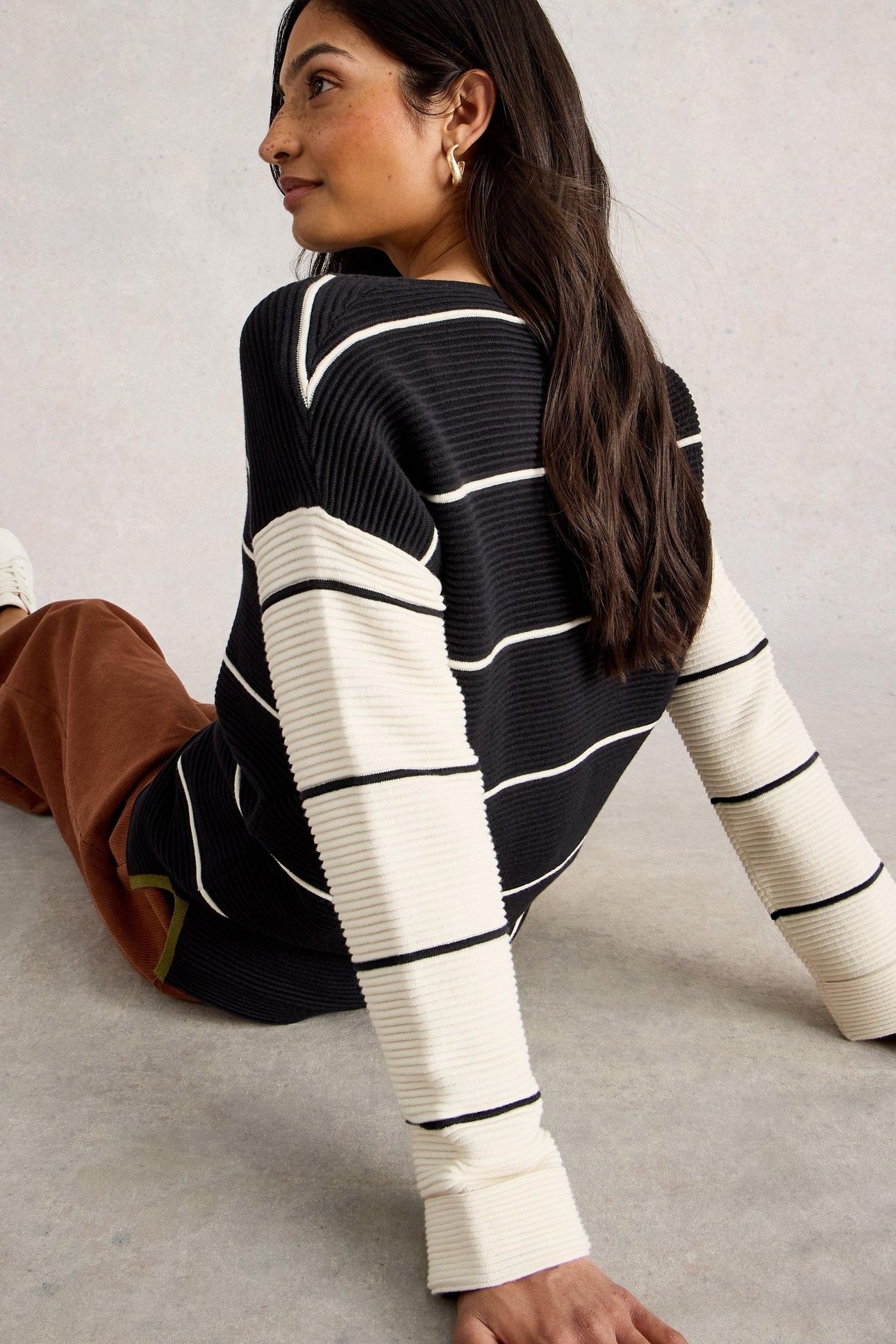 JANA STRIPE JUMPER BLACK MULTI 5