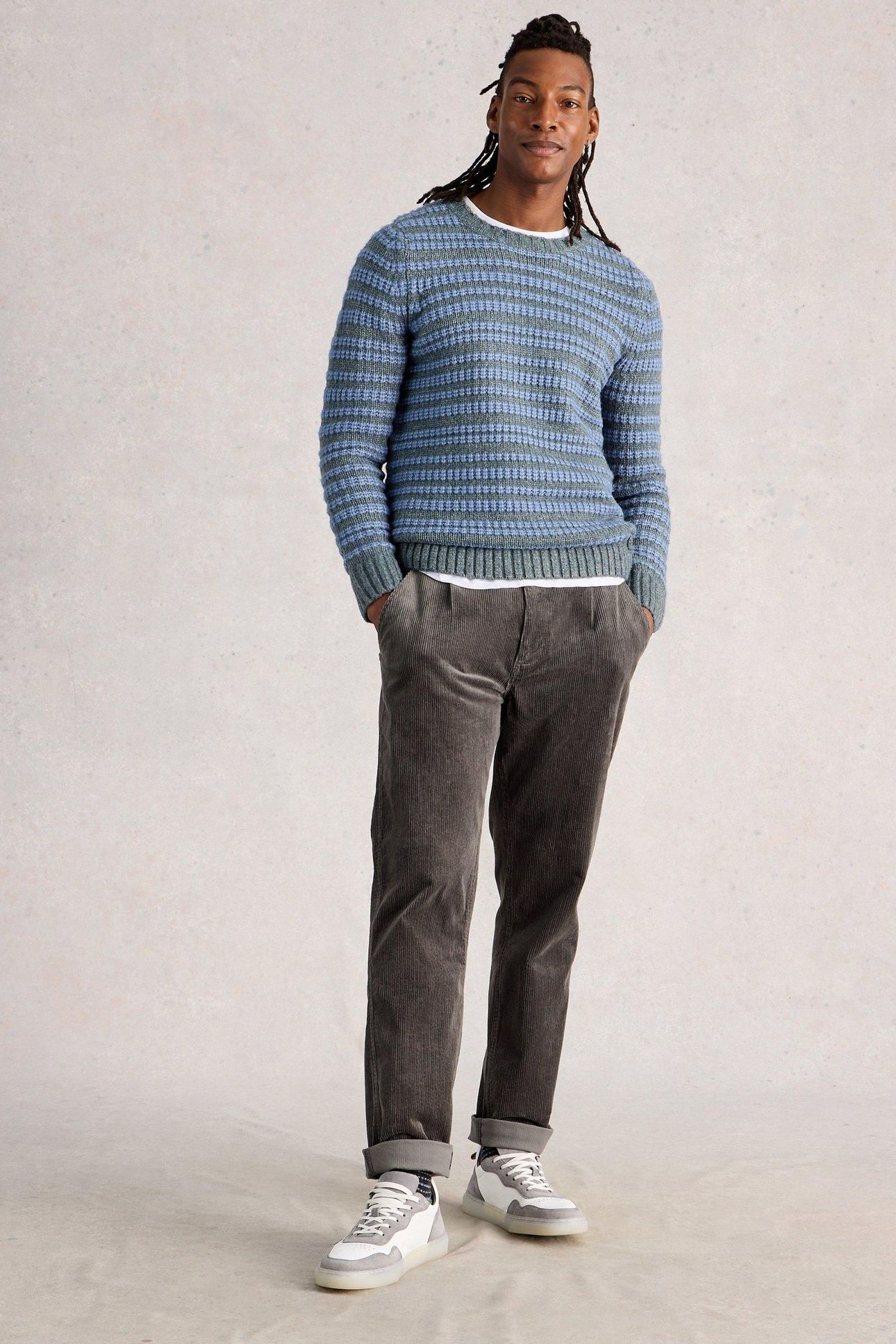 KIMBER CORD TROUSER DARK GREY 1