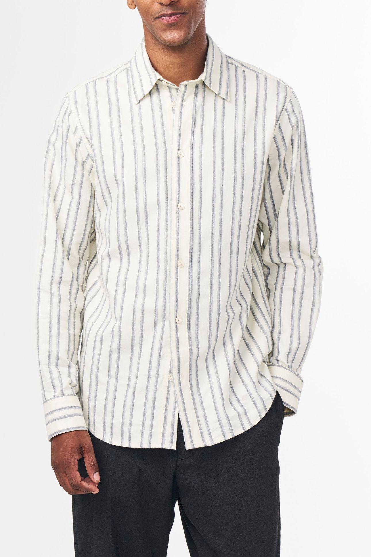 COLBY SHIRT OFF WHITE STRIPE 1