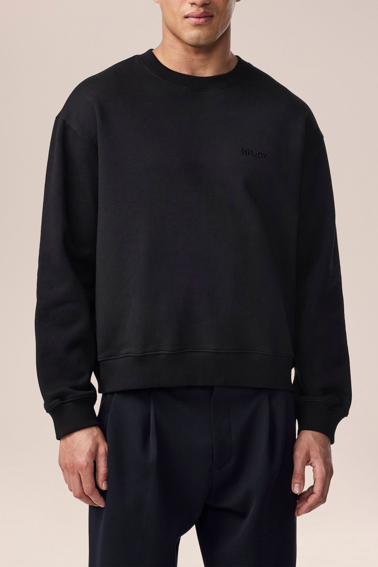 DAVID CREWNECK SWEATSHIRT BLACK 2