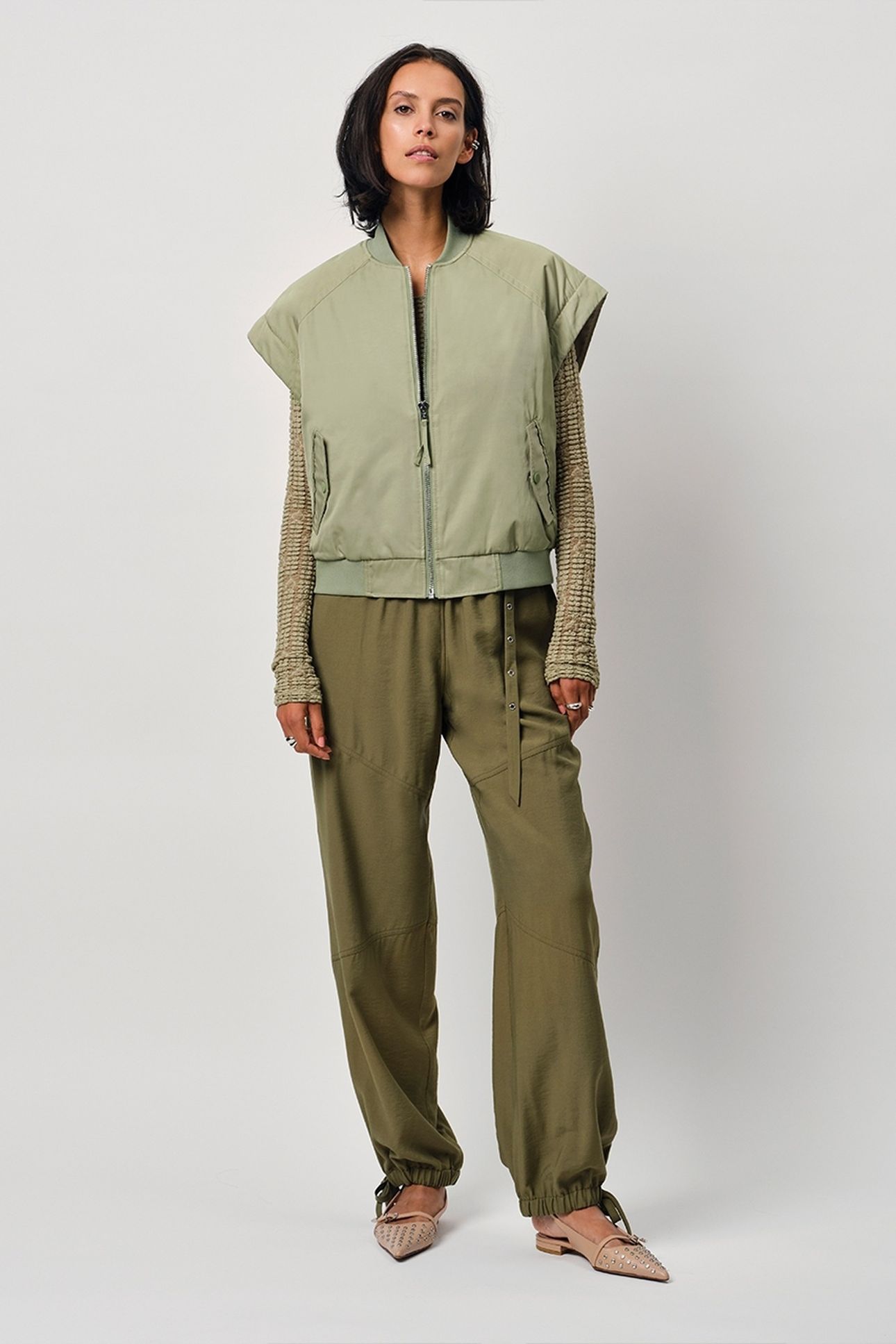 DANTE6-GUYTON DETACHABLE BOMBER JACKET SUNLIT GRASS 1