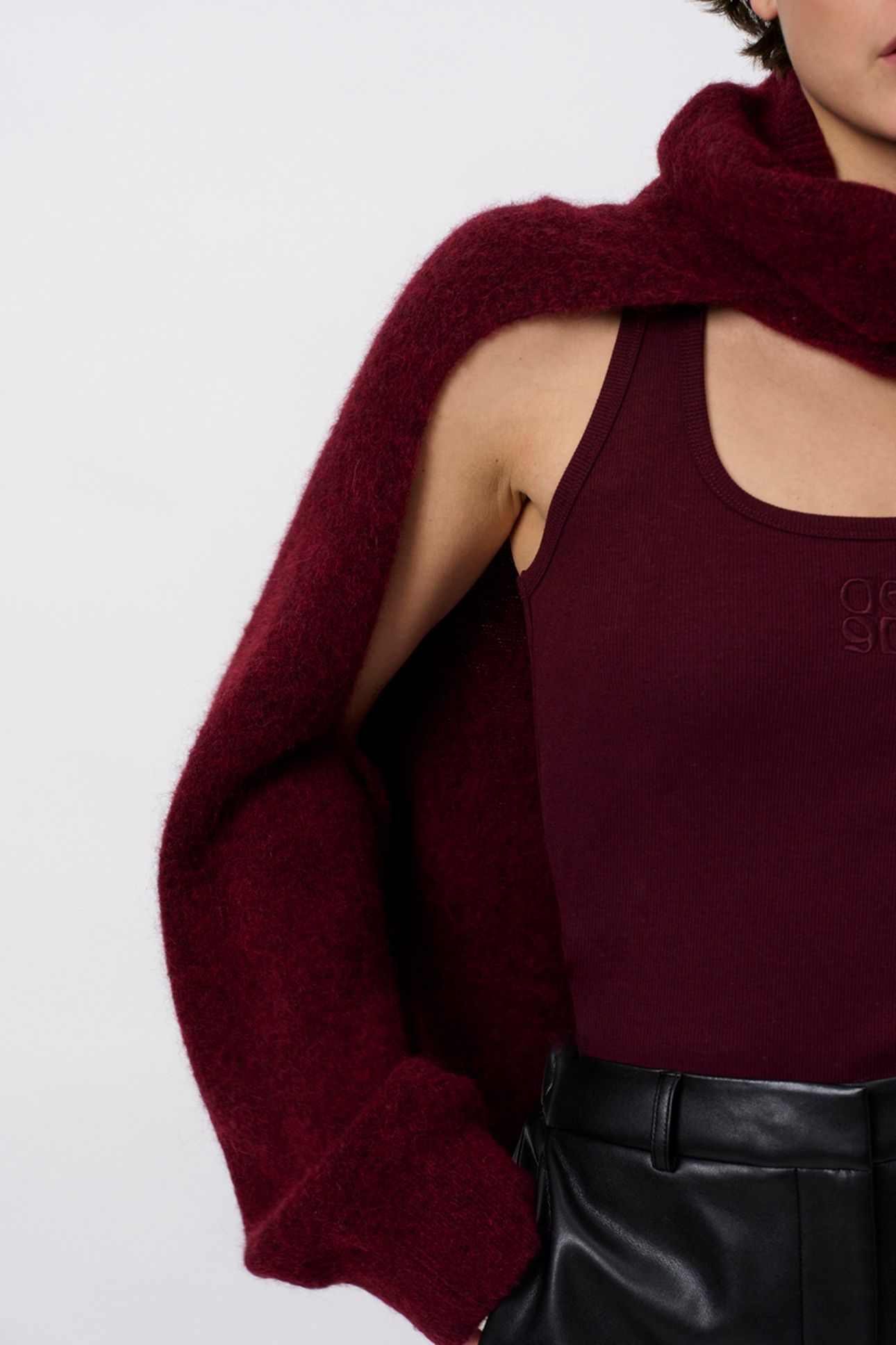DANTE6-DANTE6-SALESSY CARDIGAN MULBERRY RED 7