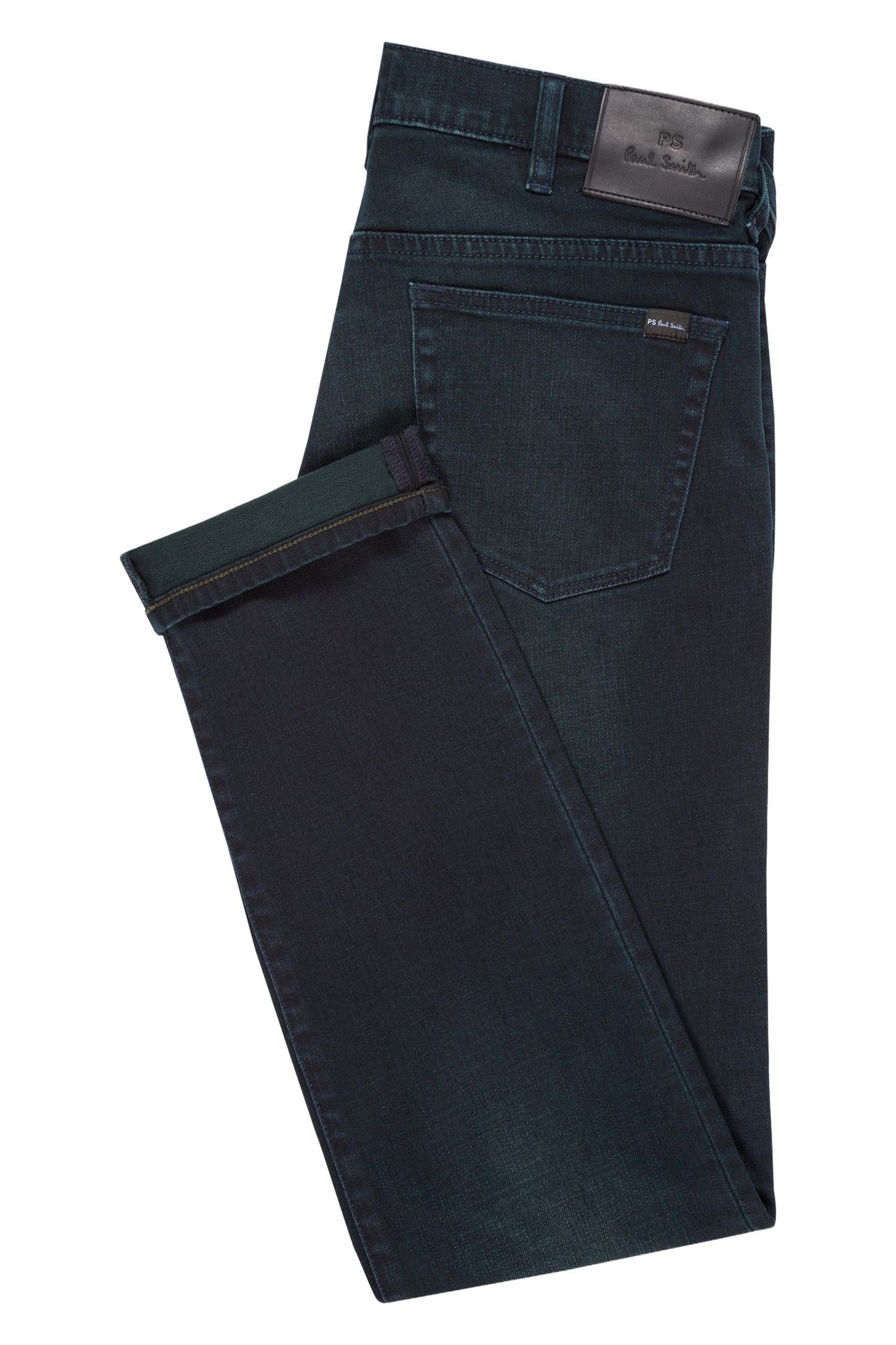 MENS SLIM STANDARD FIT JEAN OVER DYED NAVY + WASH 5