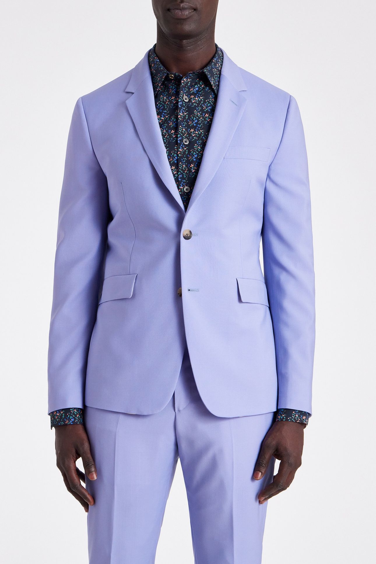 MENS SLIM FIT 2BTN SUIT PURPLE 5
