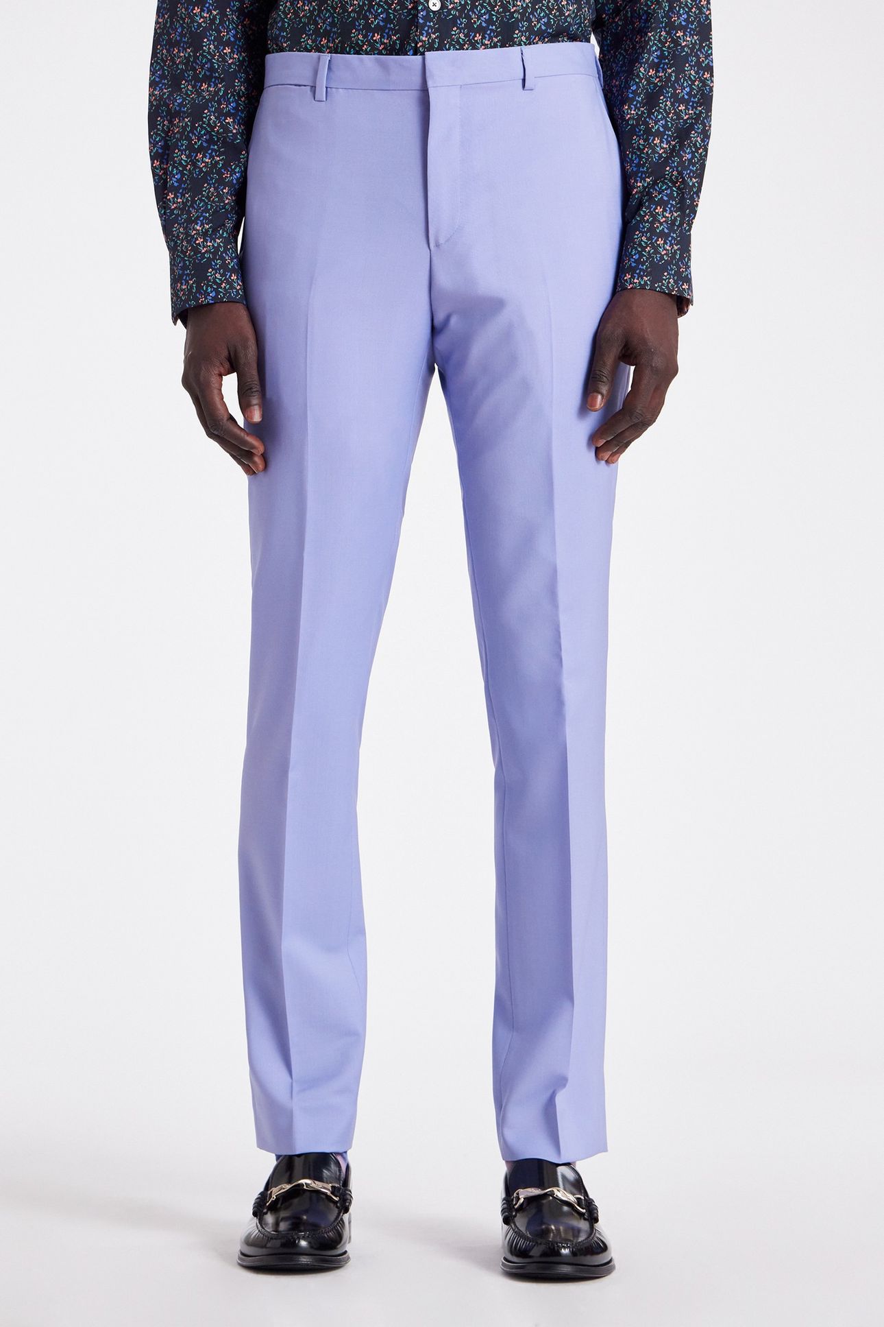 MENS SLIM FIT 2BTN SUIT PURPLE 3