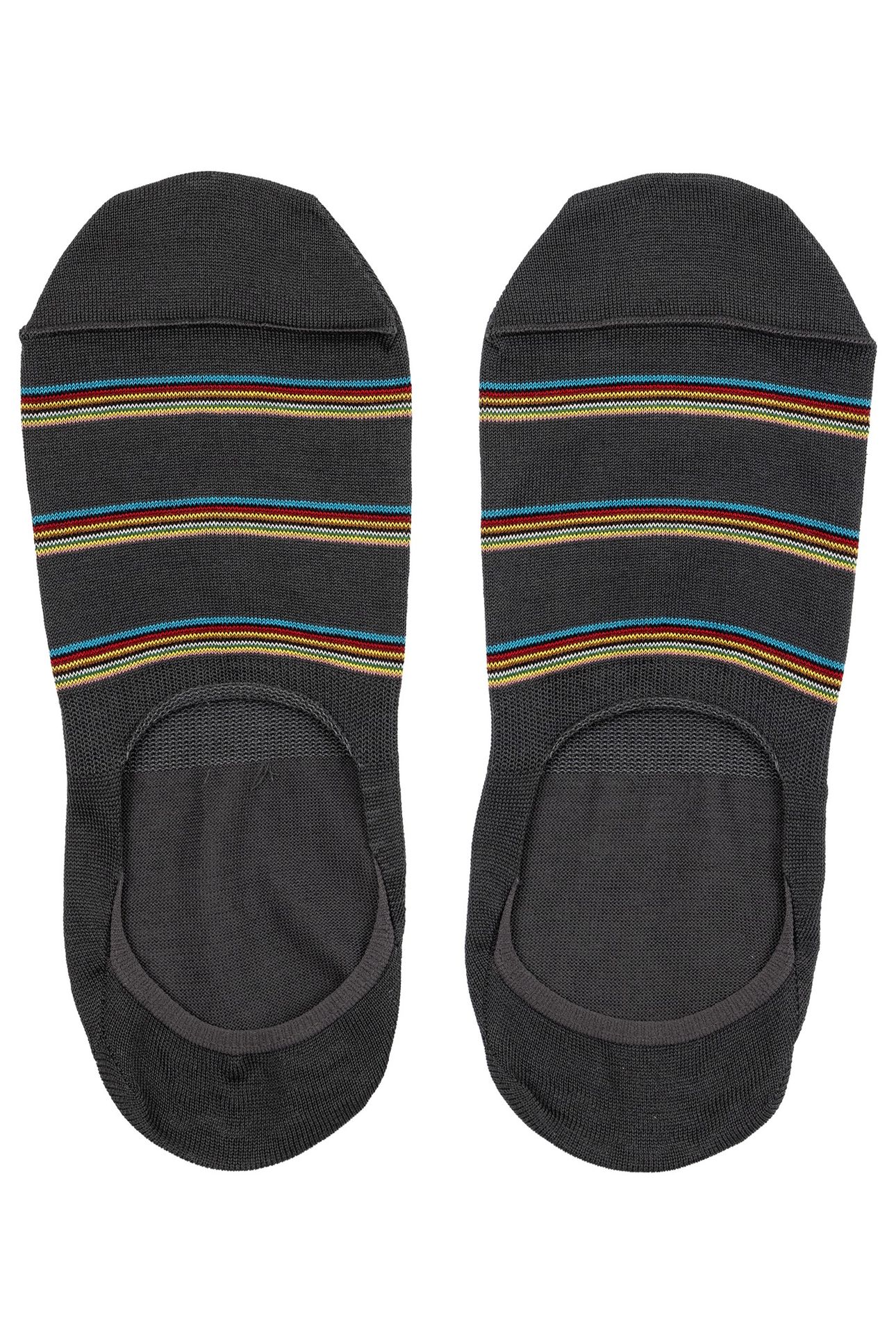 MEN SOCK SIG BLK NO SHOW SLATE 2