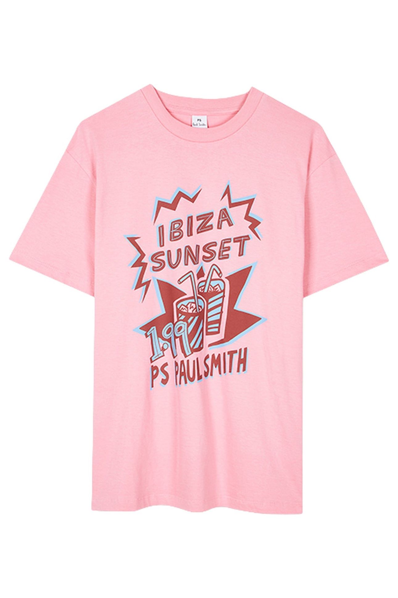 WOMENS IBIZA SUNSET T-SHIRT BUBBLEGUM/RASP 1