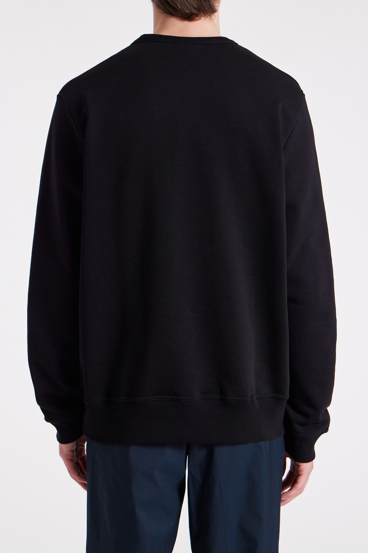 MENS REG FIT CREW NECK SWEAT BLACK 2