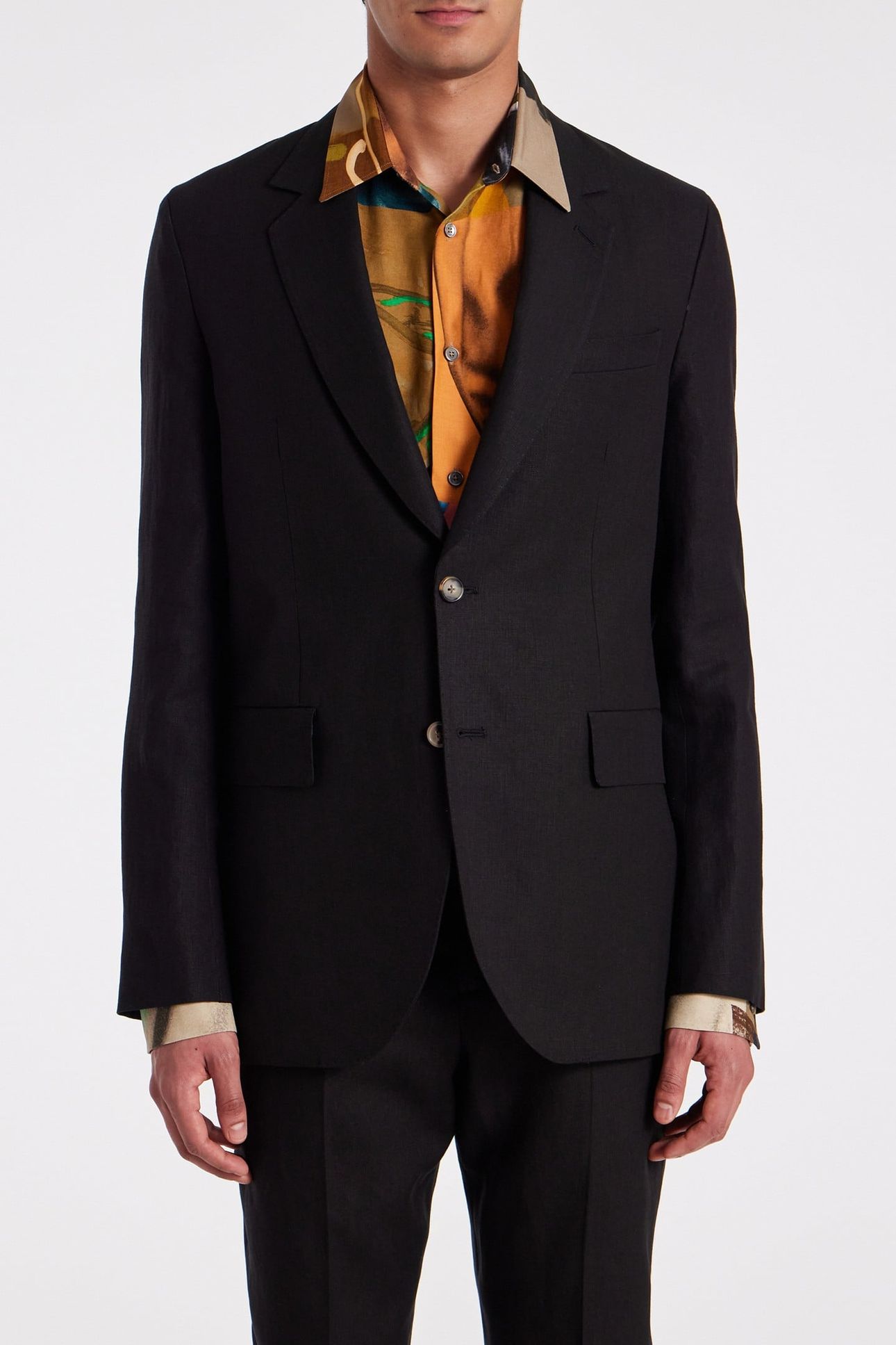 MENS 2 BUTTON JACKET BLACK 1