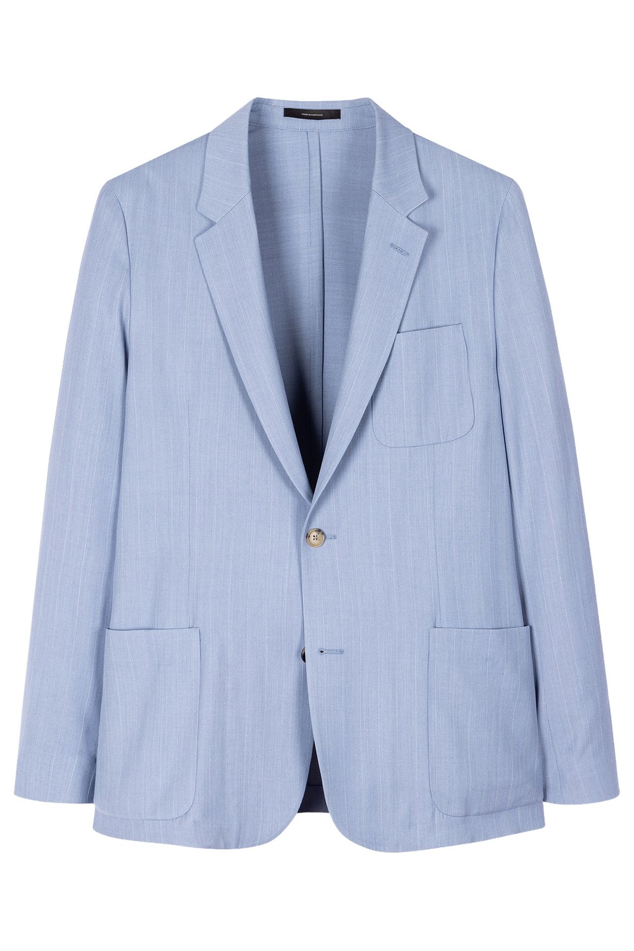 MENS 2 BTN PATCH POCKET JACKET BLUE 4