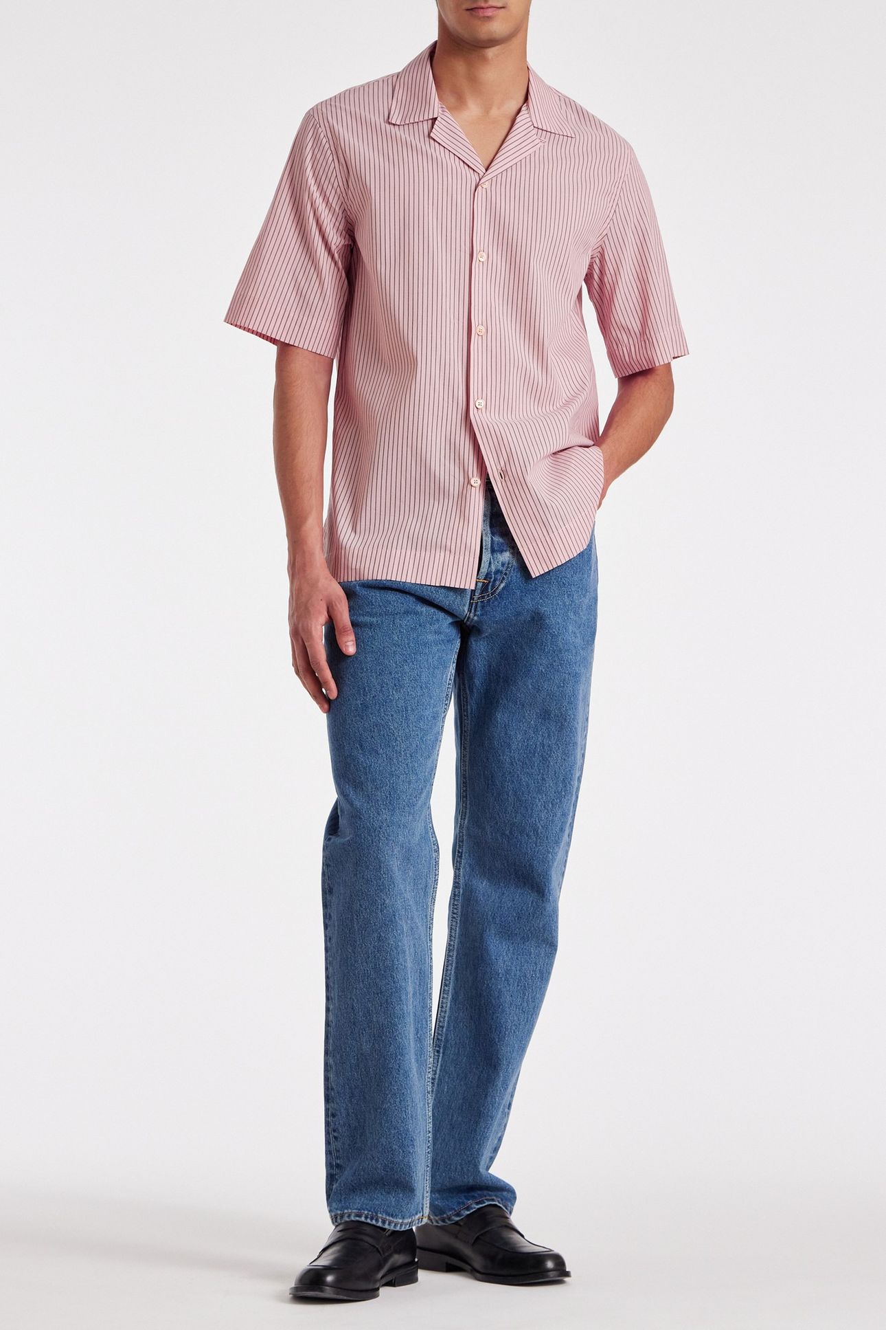 MENS S/S REGULAR FIT SHIRT PINK 3