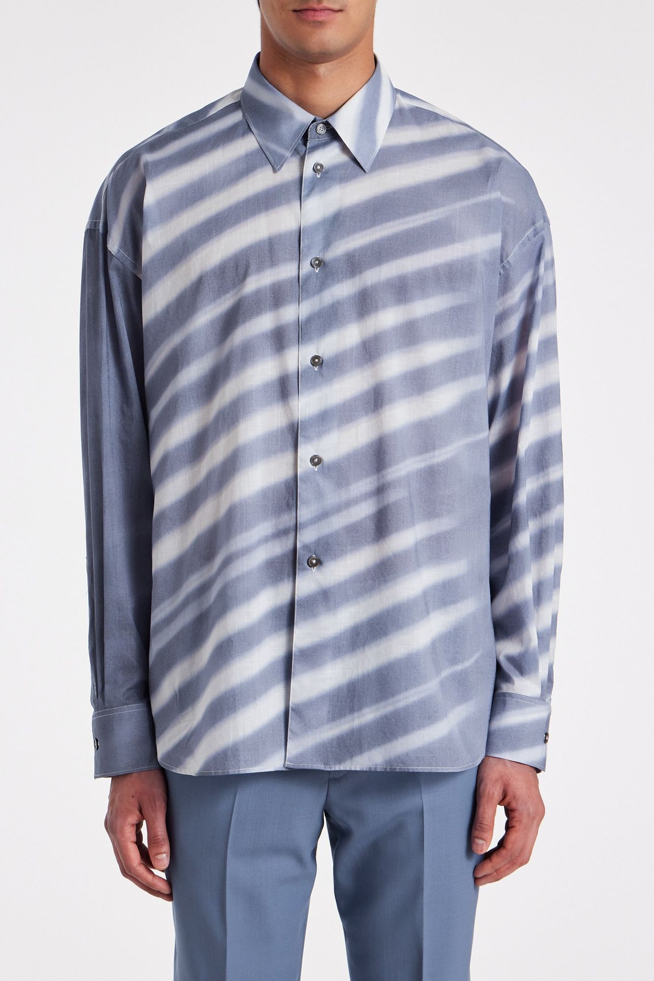 MENS S/C OVERSIZED SHIRT LIGHT BLUE 1