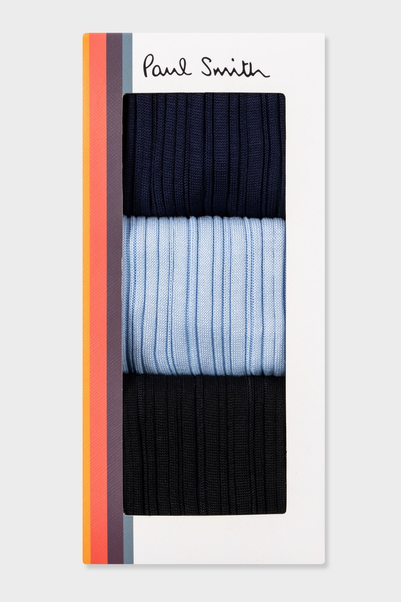 MEN SOCK 3 PACK SIG RIB MIXED PLATE 1 2
