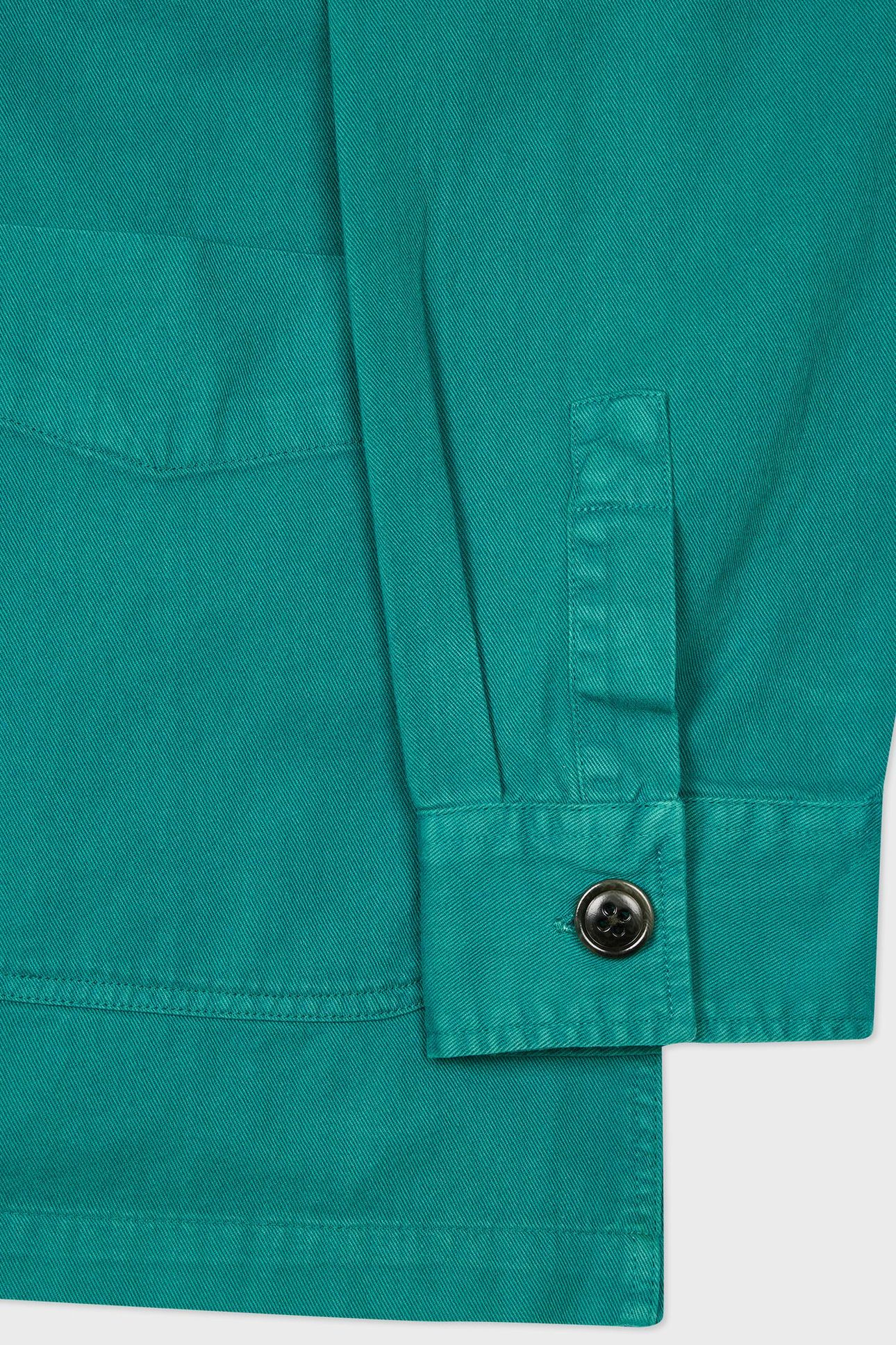 MENS LS CASUAL FIT SHIRT JKT BS ZEB PETROL GREEN 5